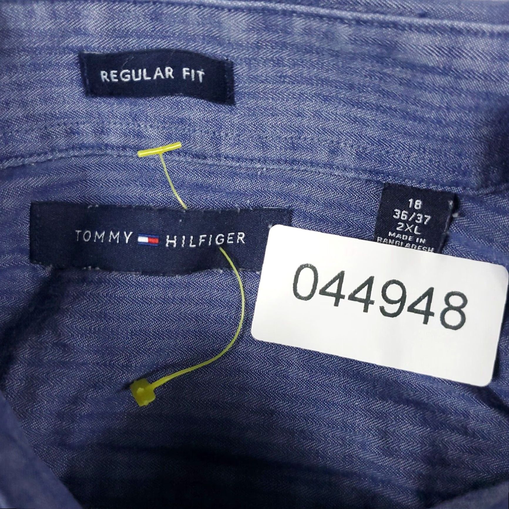 Tommy Hilfiger Tommy Hilfiger Button-Up Shirt Mens 2XL Blue Casual Long Sleeve Regular Fit Size US XXL / EU 58 / 5 - 8 Thumbnail