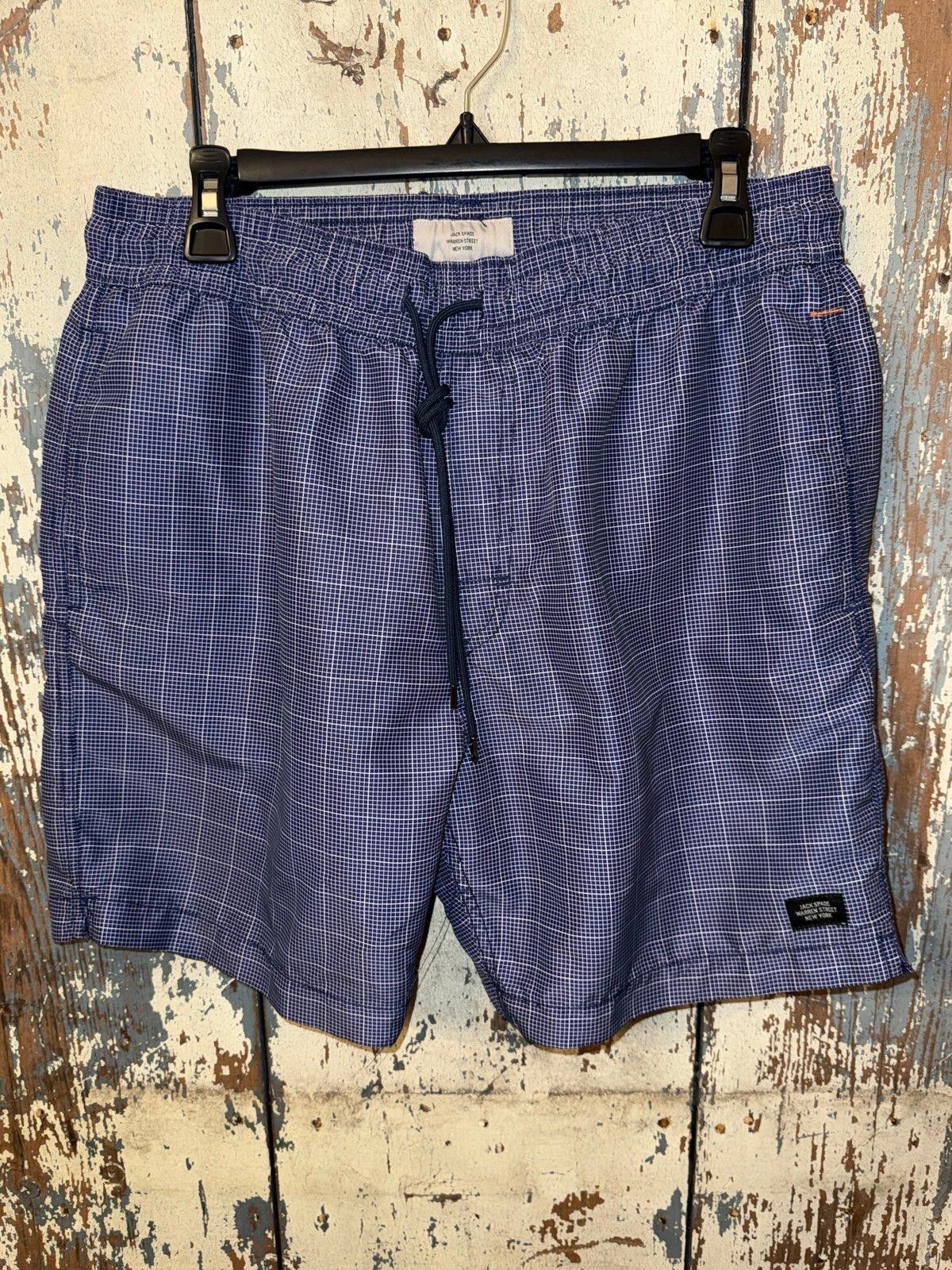Jack Spade Jack Spade Men's Swim Shorts, blue plaid, size Large Size US 34 / EU 50 - 2 Thumbnail