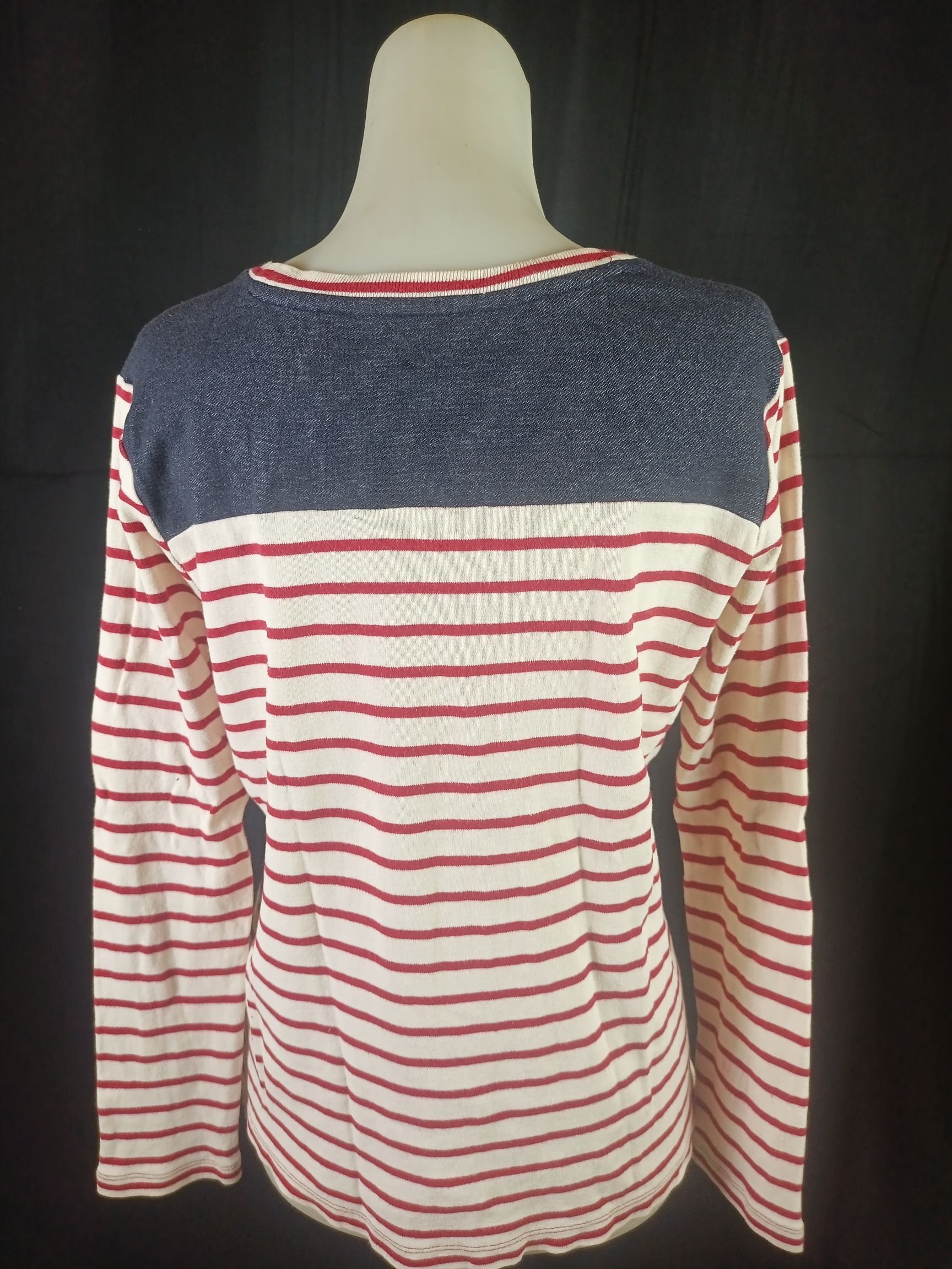 Japanese Brand MIND BRIDGE Striped Affliction Top Long Sleeve Size L / US 10 / IT 46 - 13 Thumbnail