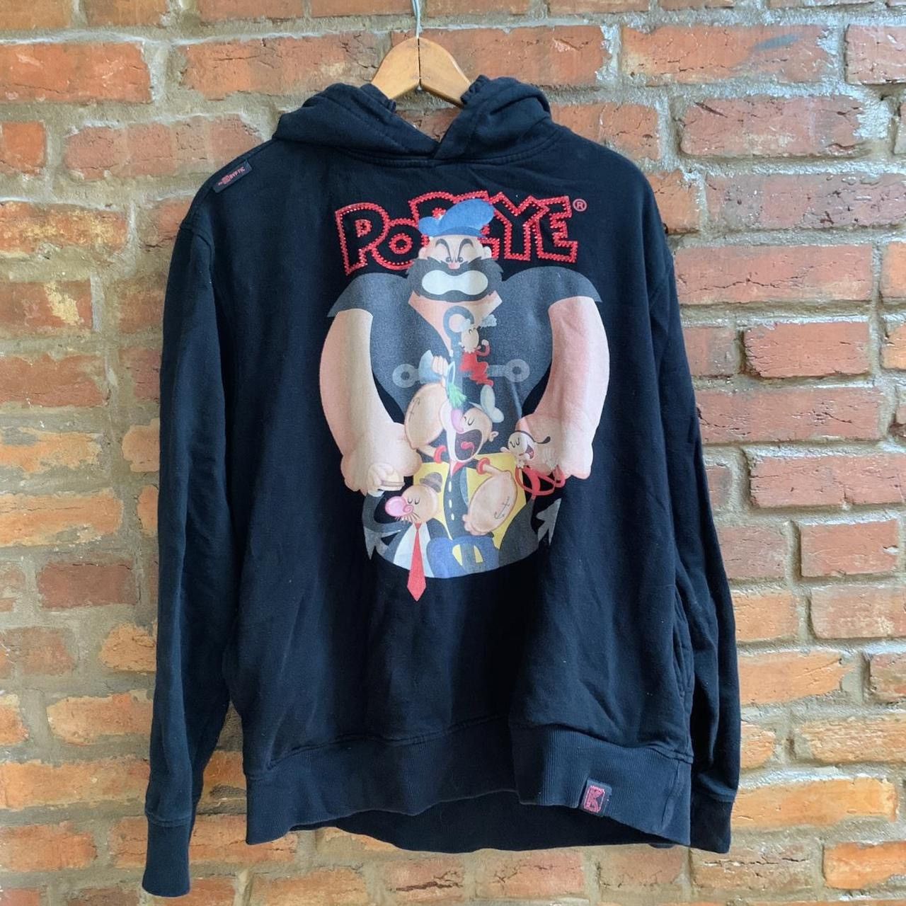Other Popeye x de Kryptic Black Graphic Hoodie Size L / US 10 / IT 46 - 1 Thumbnail