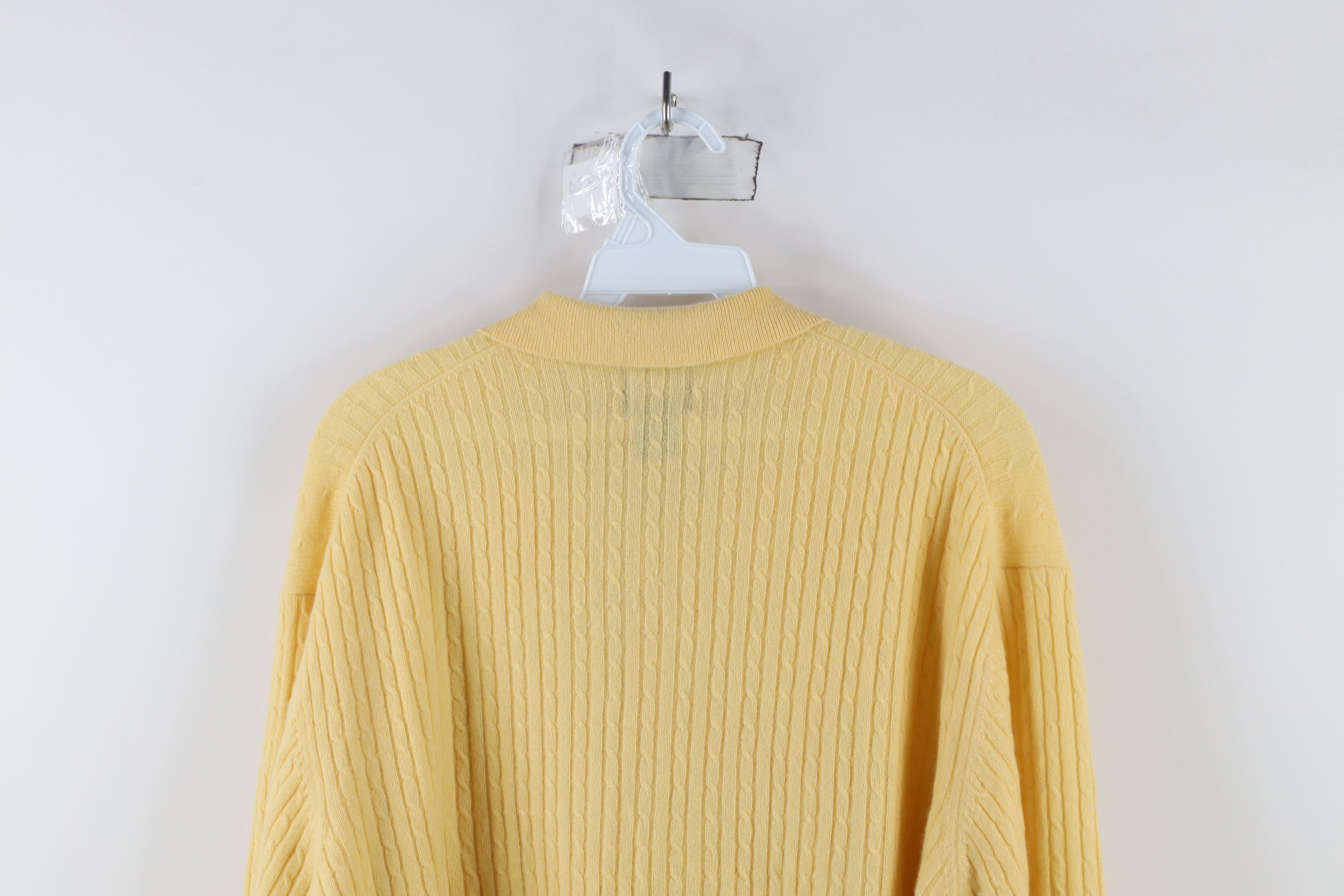 Jos. A. Bank × Vintage Vintage Jos A Bank Soft Cashmere Cable Knit Collared Sweater Size US XXL / EU 58 / 5 - 10 Thumbnail