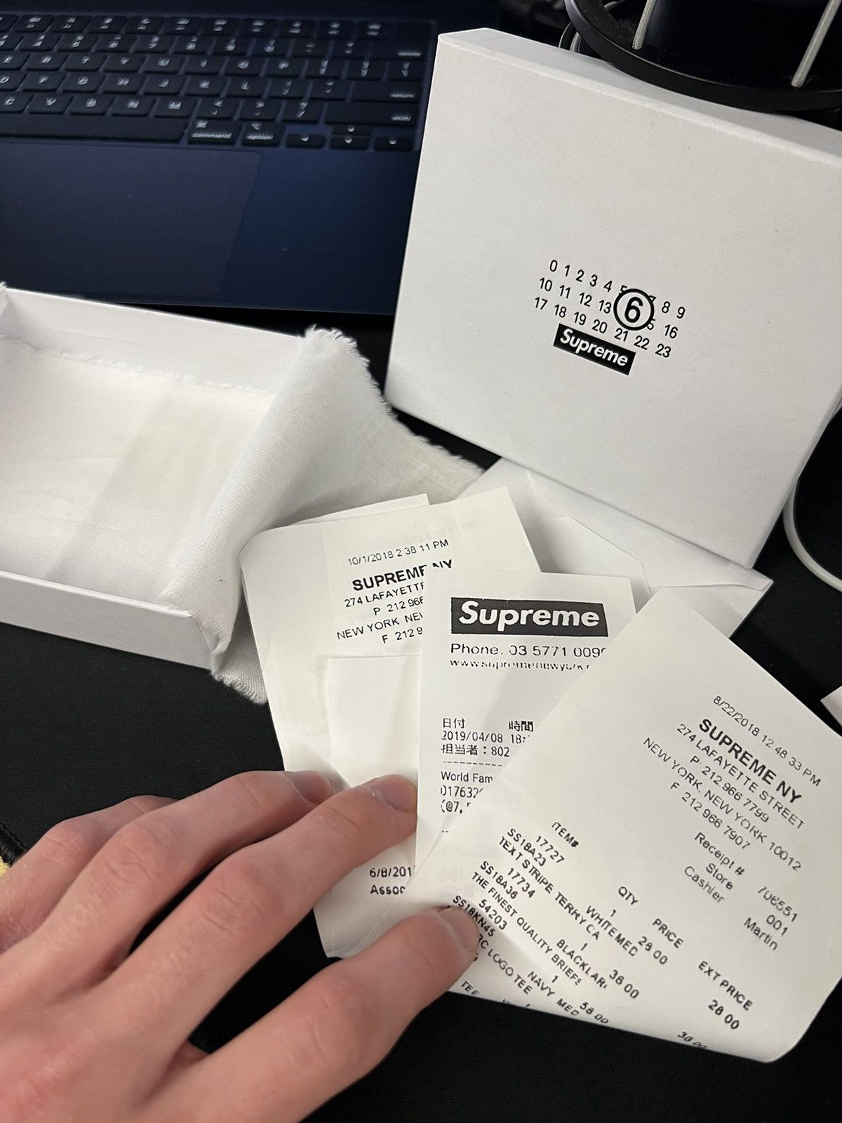 Supreme MM6 Maison Margiela Receipt Wallet Multicolor