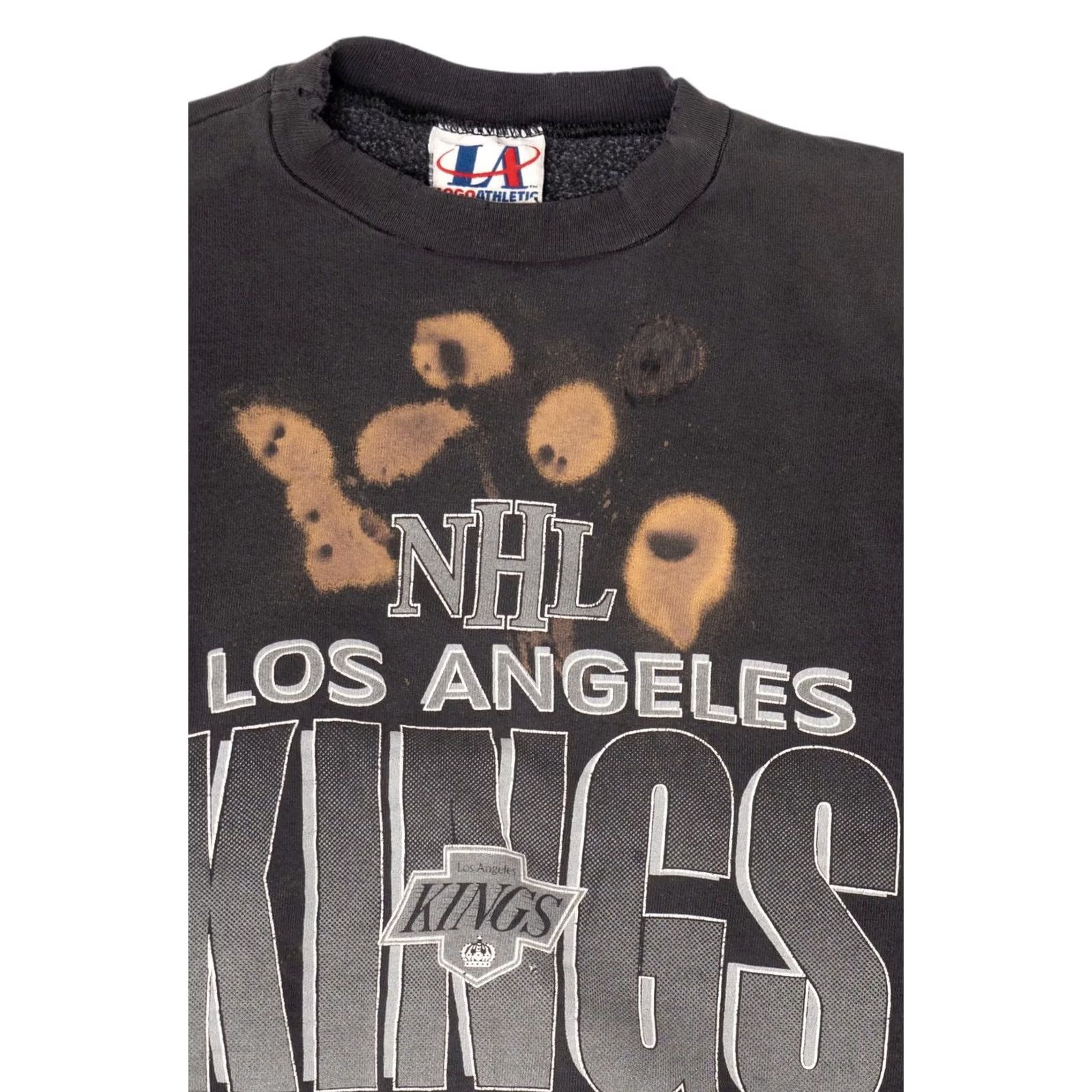 Logo Athletic VINTAGE Los Angeles Kings Sweatshirt NHL Distressed 1990s Logo Athletic Large Black Mens Size US L / EU 52-54 / 3 - 7 Thumbnail