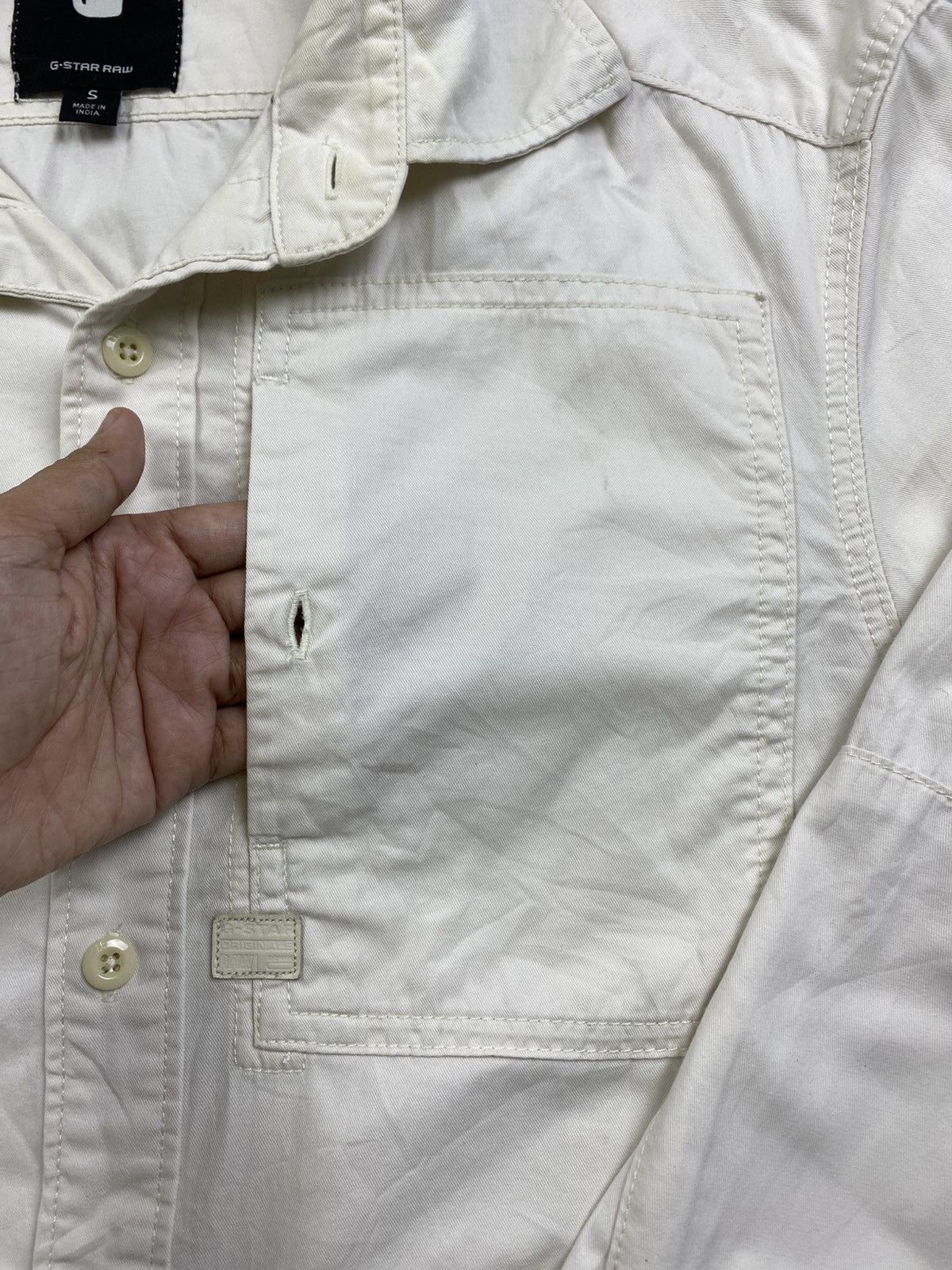 G-Star × Japanese Brand × Vintage Vintage G-Star Raw Button Ups White Shirts Size US M / EU 48-50 / 2 - 5 Thumbnail