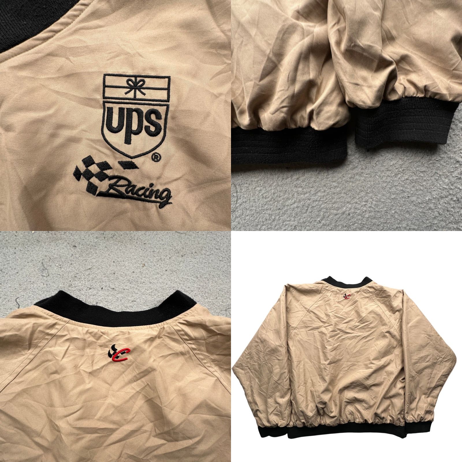 NASCAR VINTAGE Dale Jarrett #88 UPS Reversible Pullover Mens XL Windbreaker Sweatshirt/Logo Windbreaker Black Brown NS Size US XL / EU 56 / 4 - 9 Thumbnail