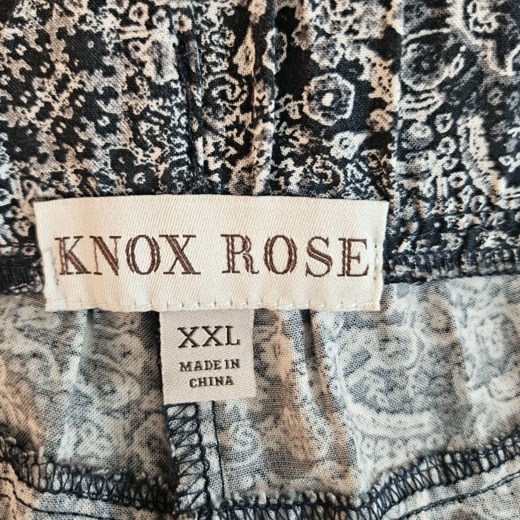 Vintage Knox Rose Womens Pants 2XL Blue Gray Rayon High Rise Pull On Inseam 28 Ankle Front Flat Front Budget: N/A Size 40" / US 18 - 7 Thumbnail