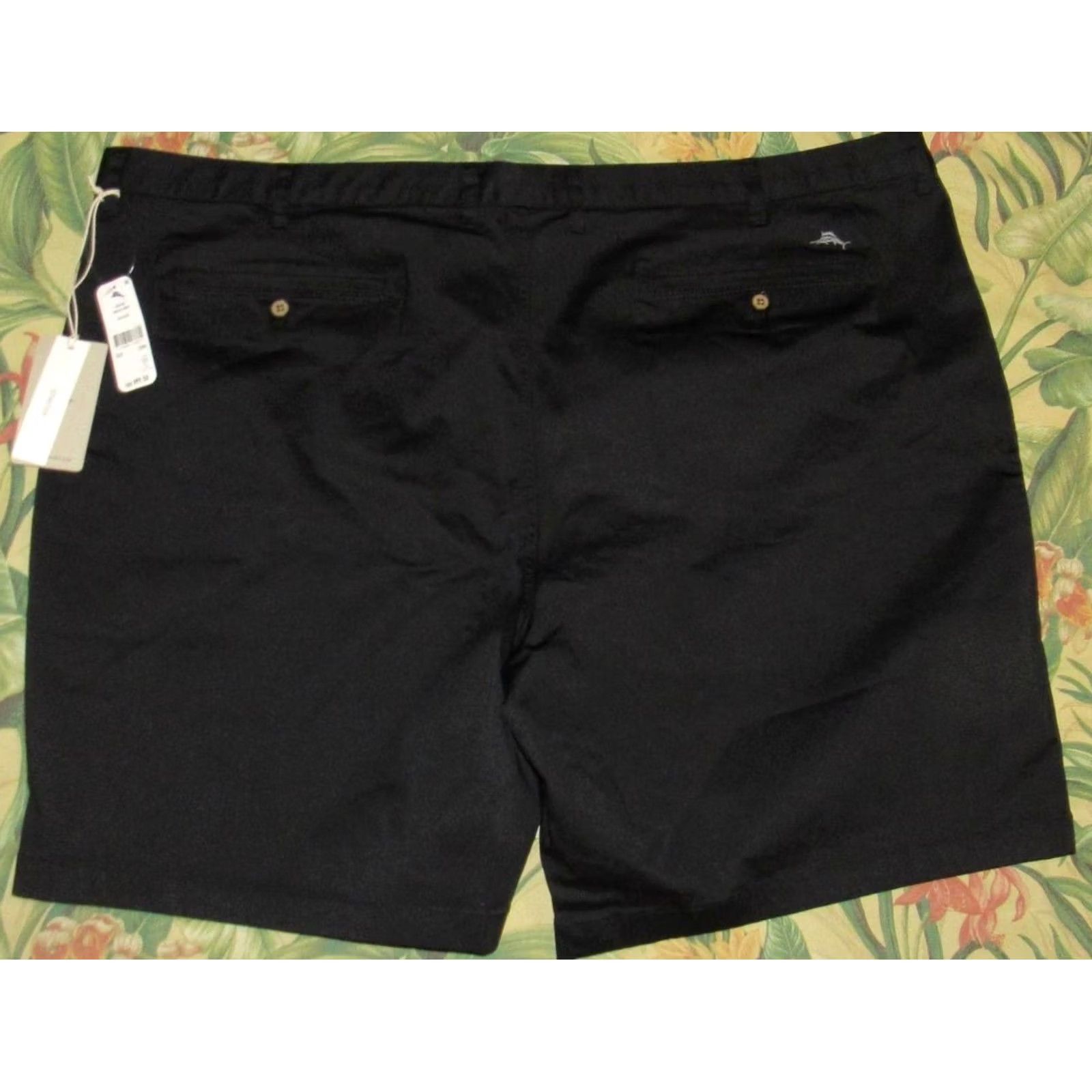Tommy Bahama Tommy Bahama Boracay 9" Performance Chino Shorts 54 NWT Mens Big & Tall Black 54 NWT Size US 38 / EU 54 - 3 Thumbnail
