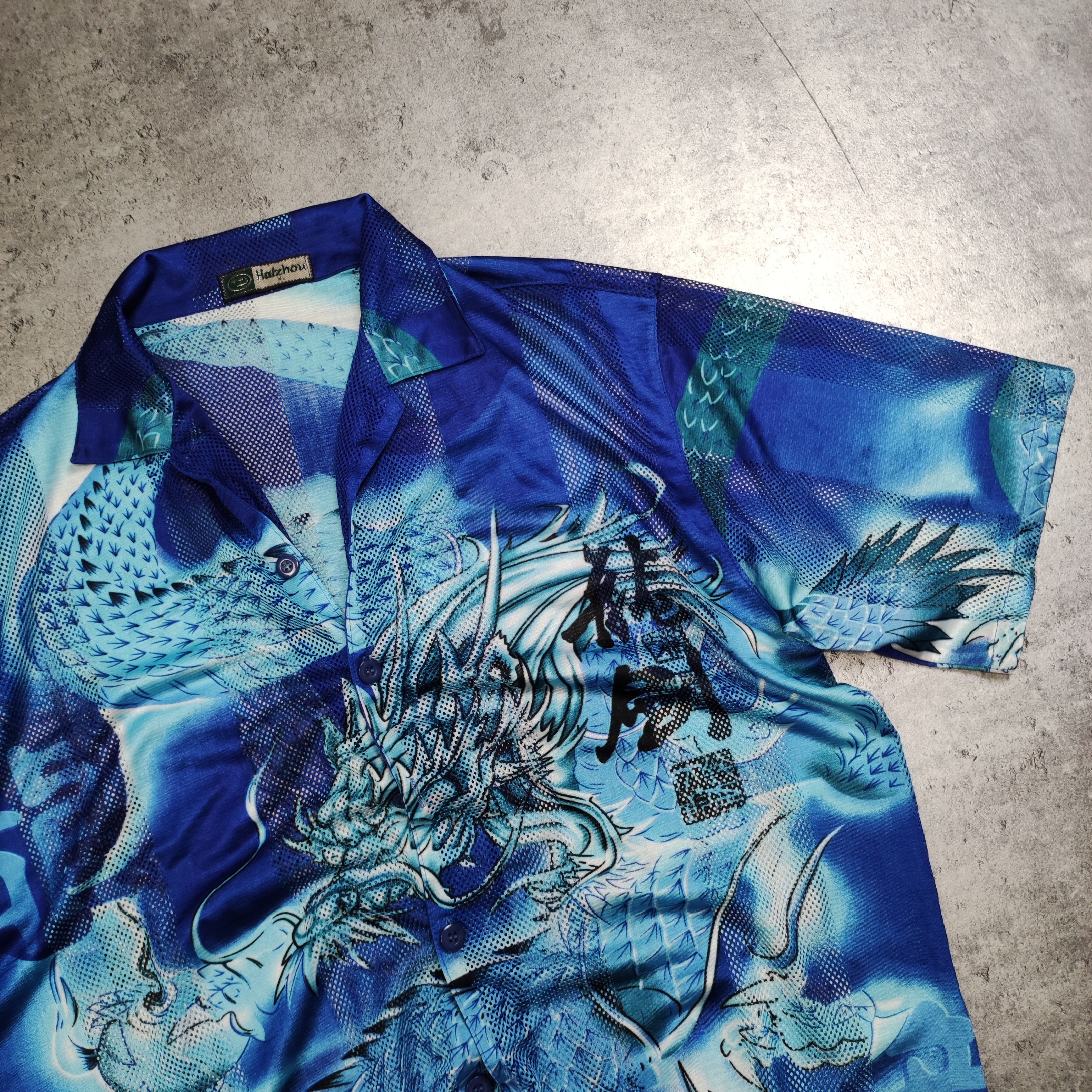 Japanese Brand RARE Full Over Print Japanese Brand Dragon Shirt Size US L / EU 52-54 / 3 - 5 Thumbnail