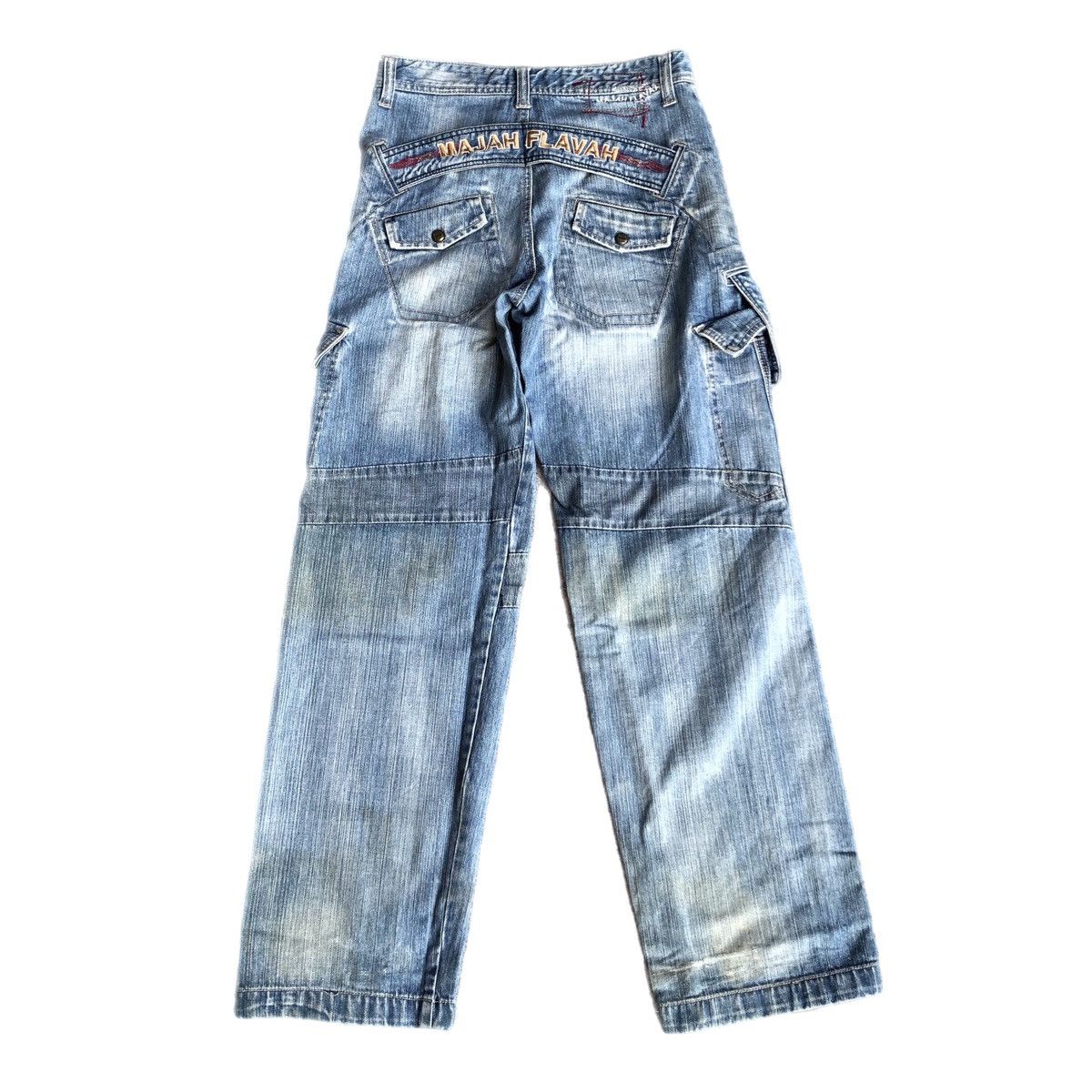 Japanese Brand Majah flavah baggy cargo jeans Size US 31 - 2 Thumbnail