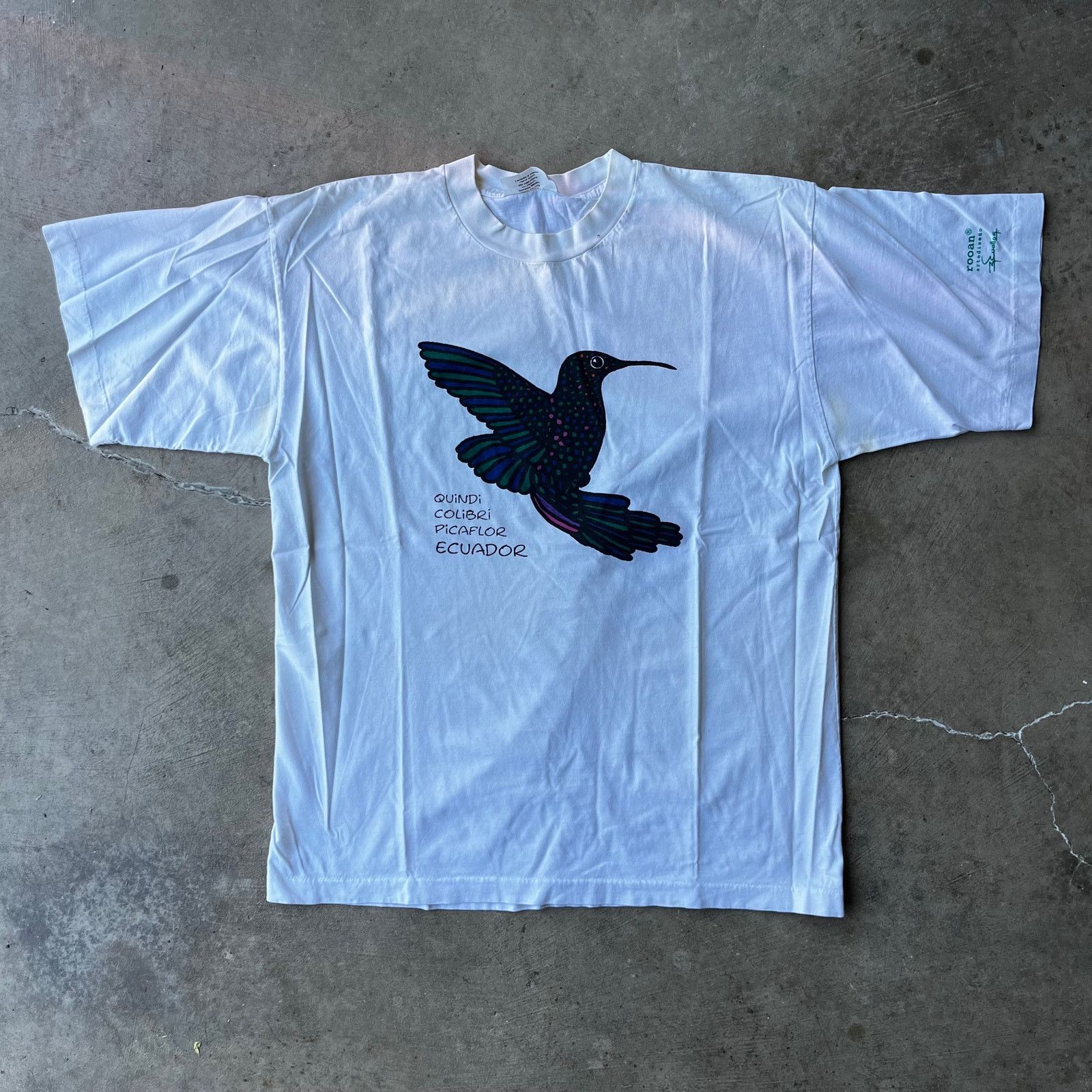 Vintage Vintage Ecuador Hummingbird Birdwatching TShirt Nature LARGE Size US L / EU 52-54 / 3 - 1 Thumbnail