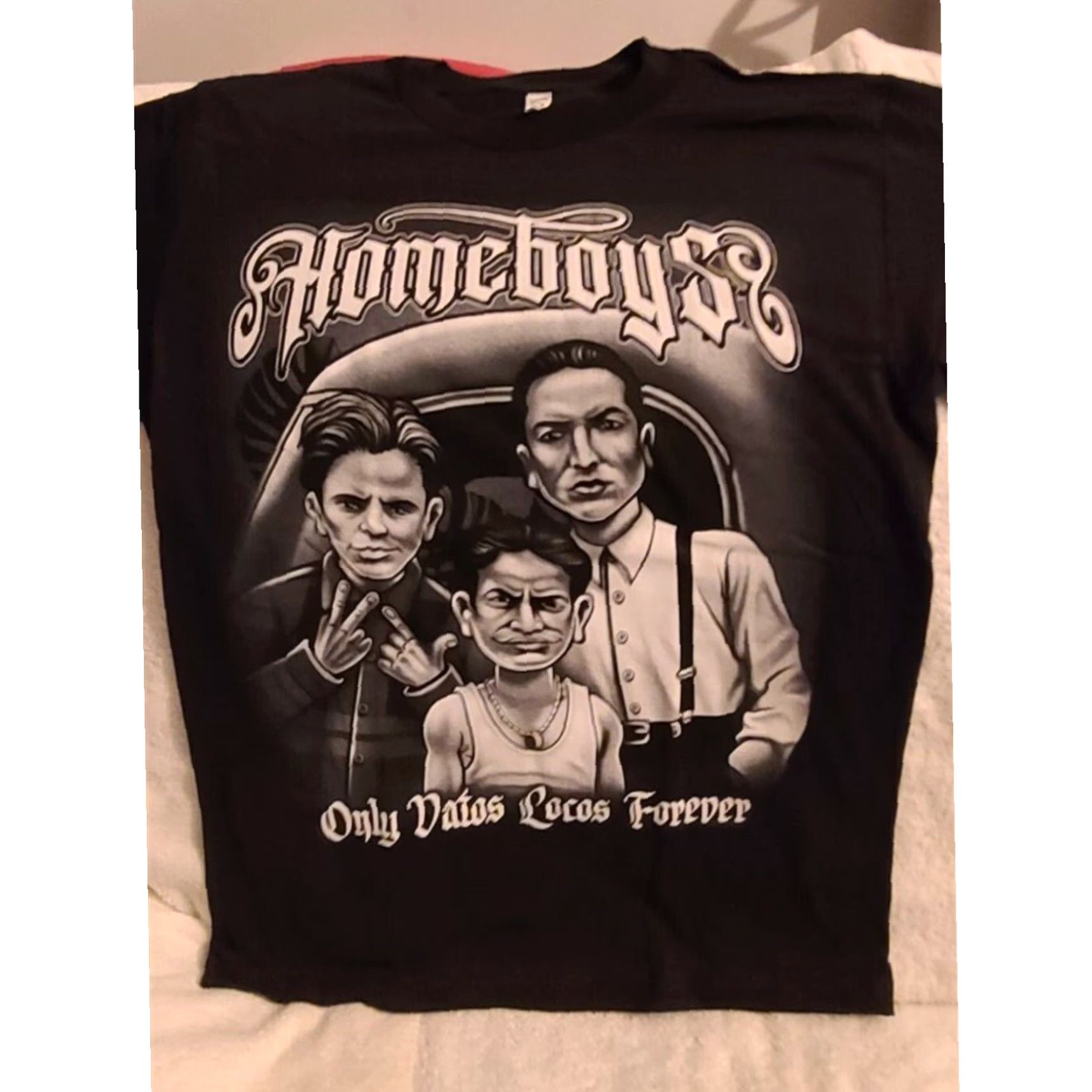 Vintage HOMEBOYS Mens Black Cotton T-Shirt Extra Large XL Size US L / EU 52-54 / 3 - 2 Thumbnail