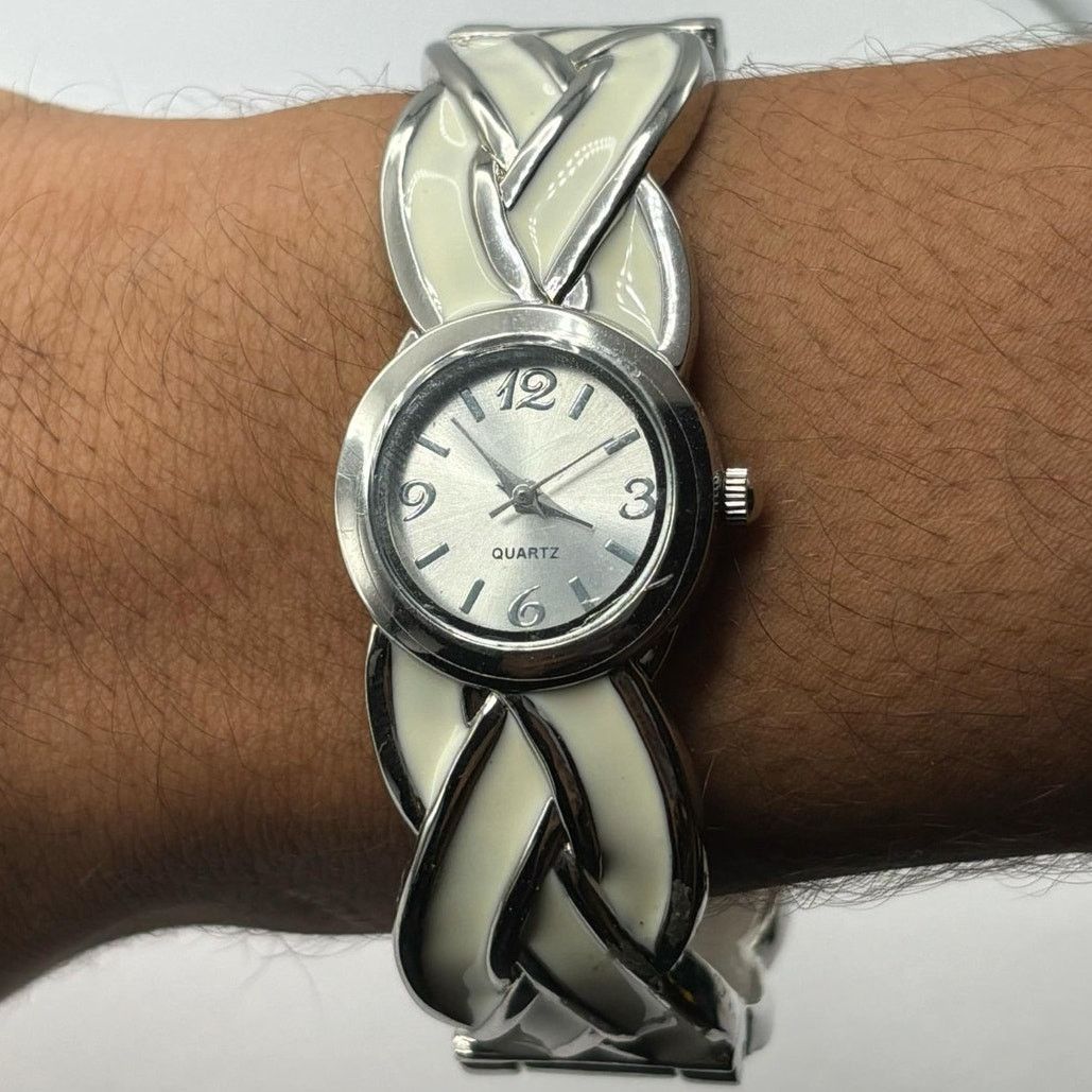 Other Silver & Cream Cuff Watch Size ONE SIZE - 1 Thumbnail