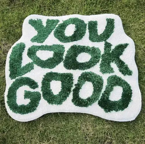 VIBE 3D "YOU LOOK GOOD" Handmade Soft Rug Size ONE SIZE - 7 Thumbnail