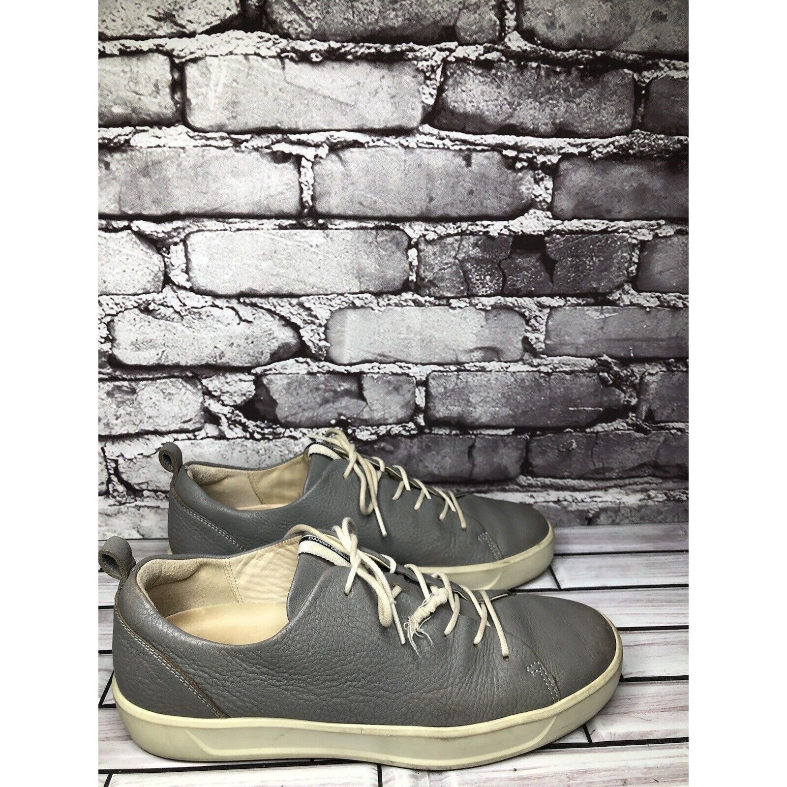Ecco Ecco Danish Gray Leather Lace Up Casual Low Sneaker Shoes Wo Size US 10 / IT 40 - 6 Thumbnail