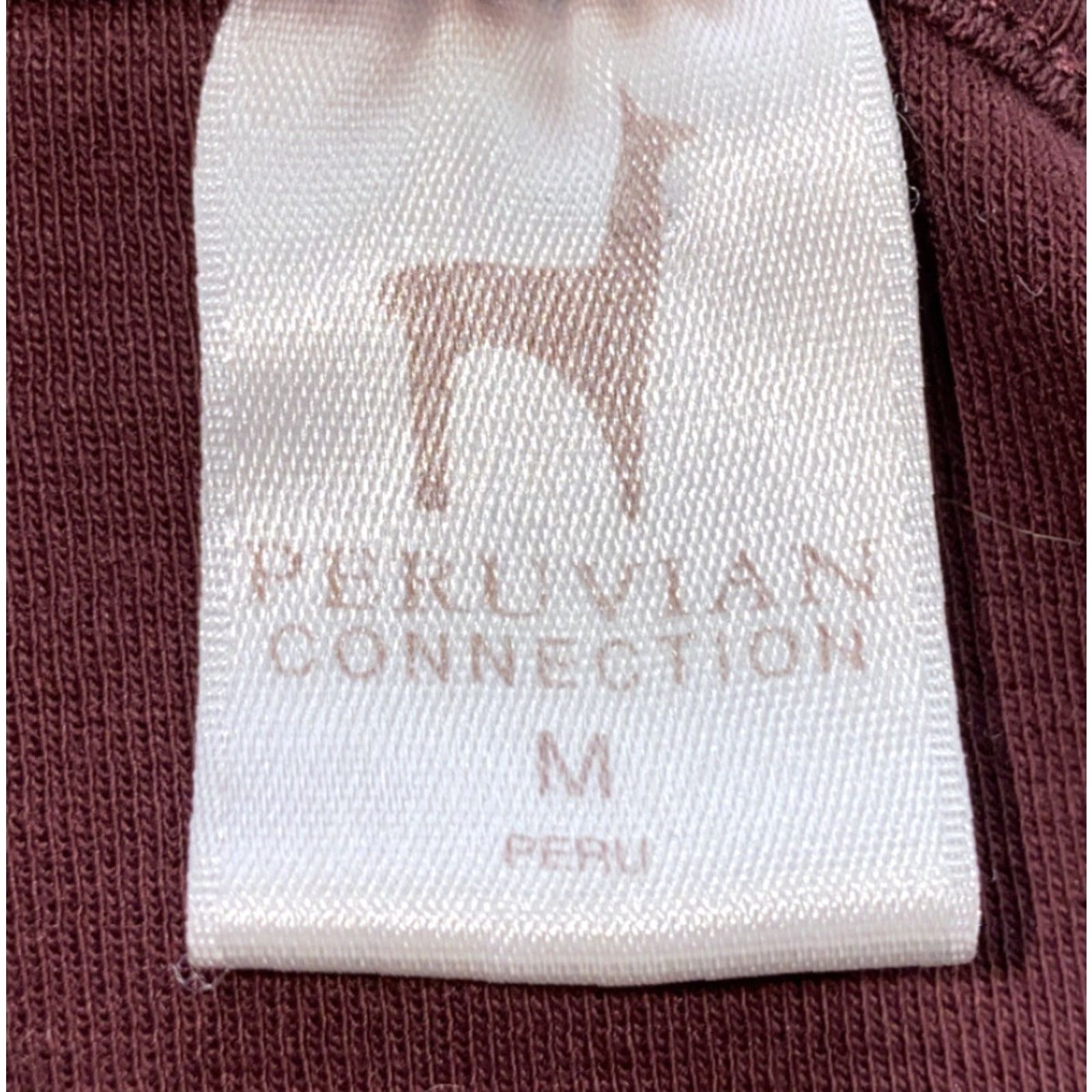 Vintage Peruvian Connection Womens Long Dress Pima Cotton Dark Red Size M Regular Women Long Dress Fall Spring Pullover Casual Vintage: No Size M / US 6-8 / IT 42-44 - 5 Thumbnail