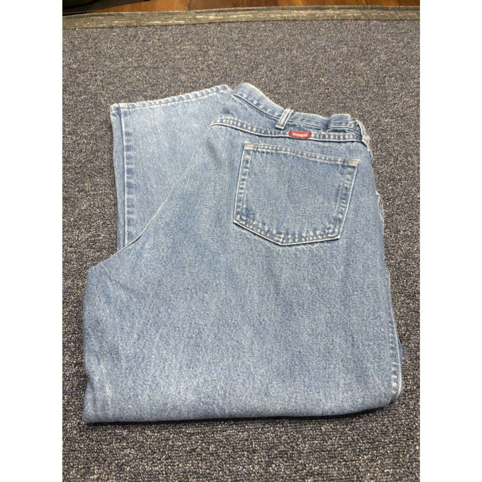 Wrangler VINTAGE Wrangler Jeans Men 42x30 Blue Western Denim Straight Cowboy Work Y2K Wrangler Wrancher Jeans Men 42 Blue Denim Straight Cowboy Work Y2K Size US 42 / EU 58 - 4 Thumbnail
