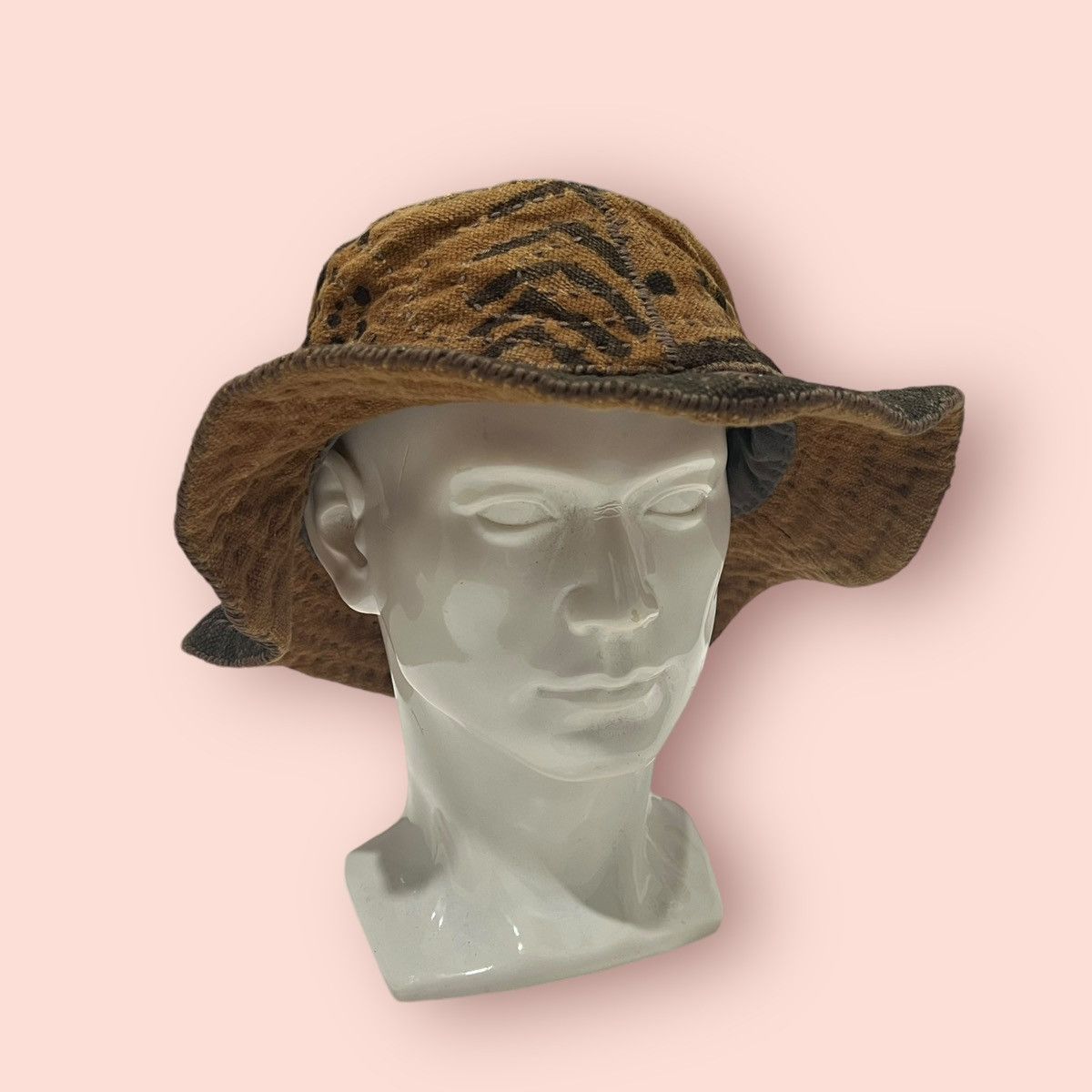 Japanese Brand RARE VINTAGE JAPAN SASHIKO STICHES BUCKET HAT Size ONE SIZE - 7 Thumbnail