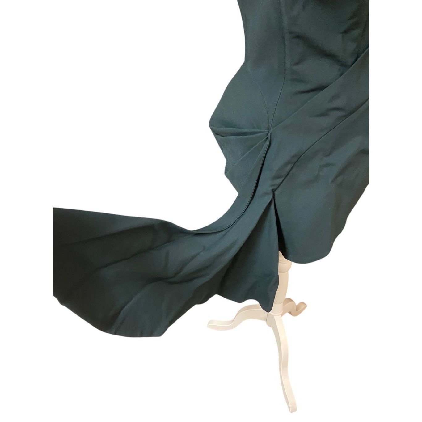 MUGLER Strapless Mini Dress in Dark Green Size 36 Small 2-4