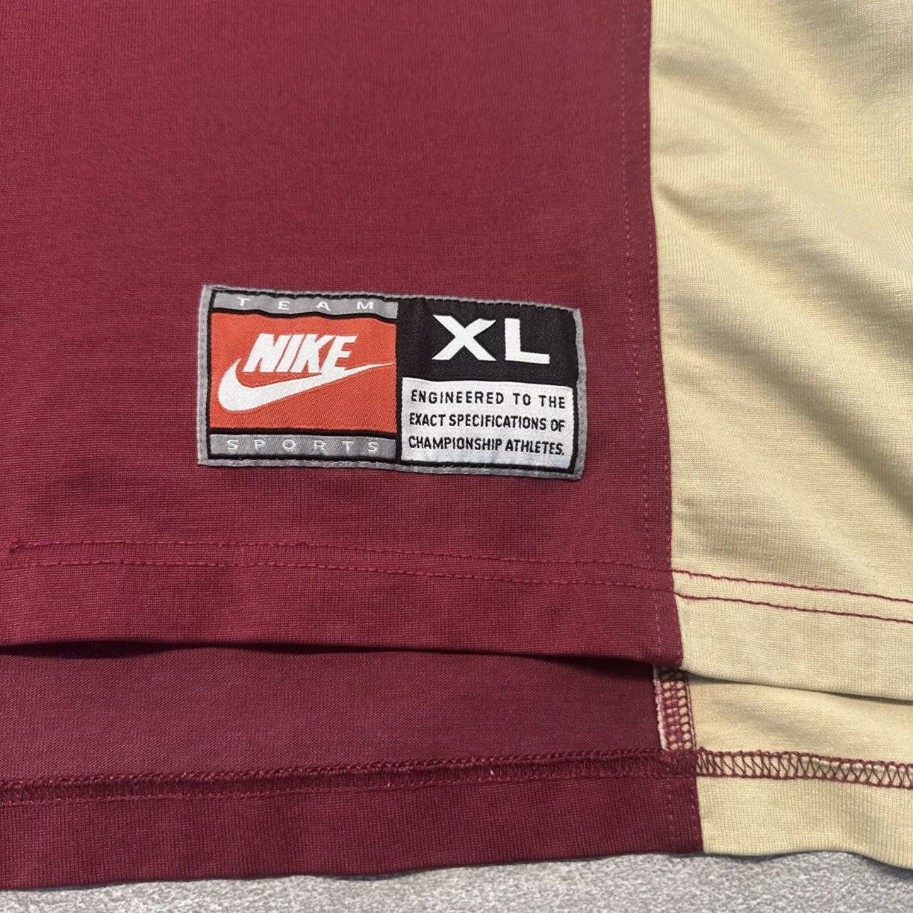Nike × Vintage Vintage Nike Florida State Seminoles Warm Up Shooting Shirt Size US XL / EU 56 / 4 - 3 Thumbnail