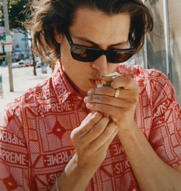Supreme Large / L Supreme Tray Jacquard S/S Shirt Hermes | Grailed