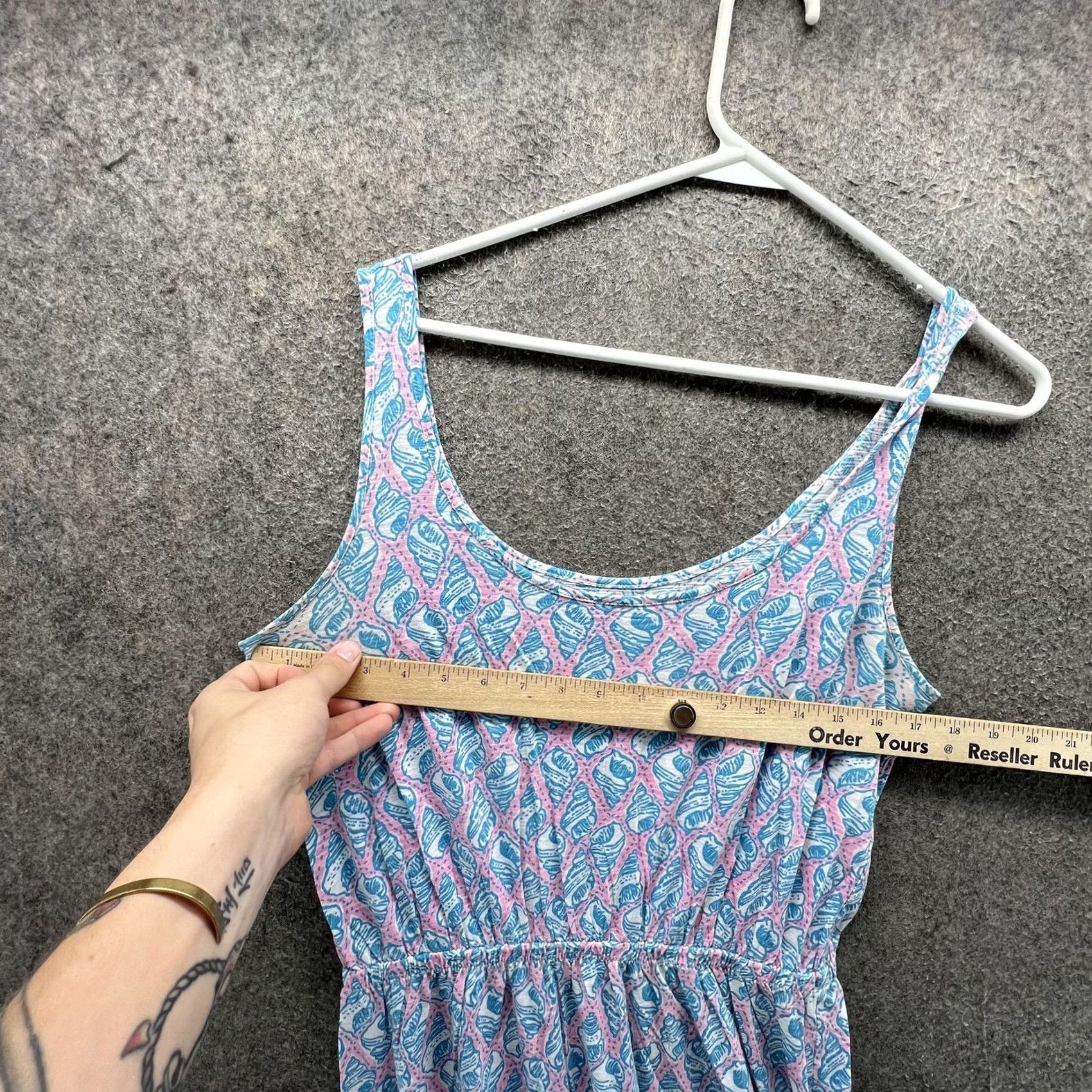 Lilly Pulitzer Lilly Pulitzer Dress Womens Medium Blue Paisley Scoop Neck Maxi Sundress Jersey Size M / US 6-8 / IT 42-44 - 4 Thumbnail