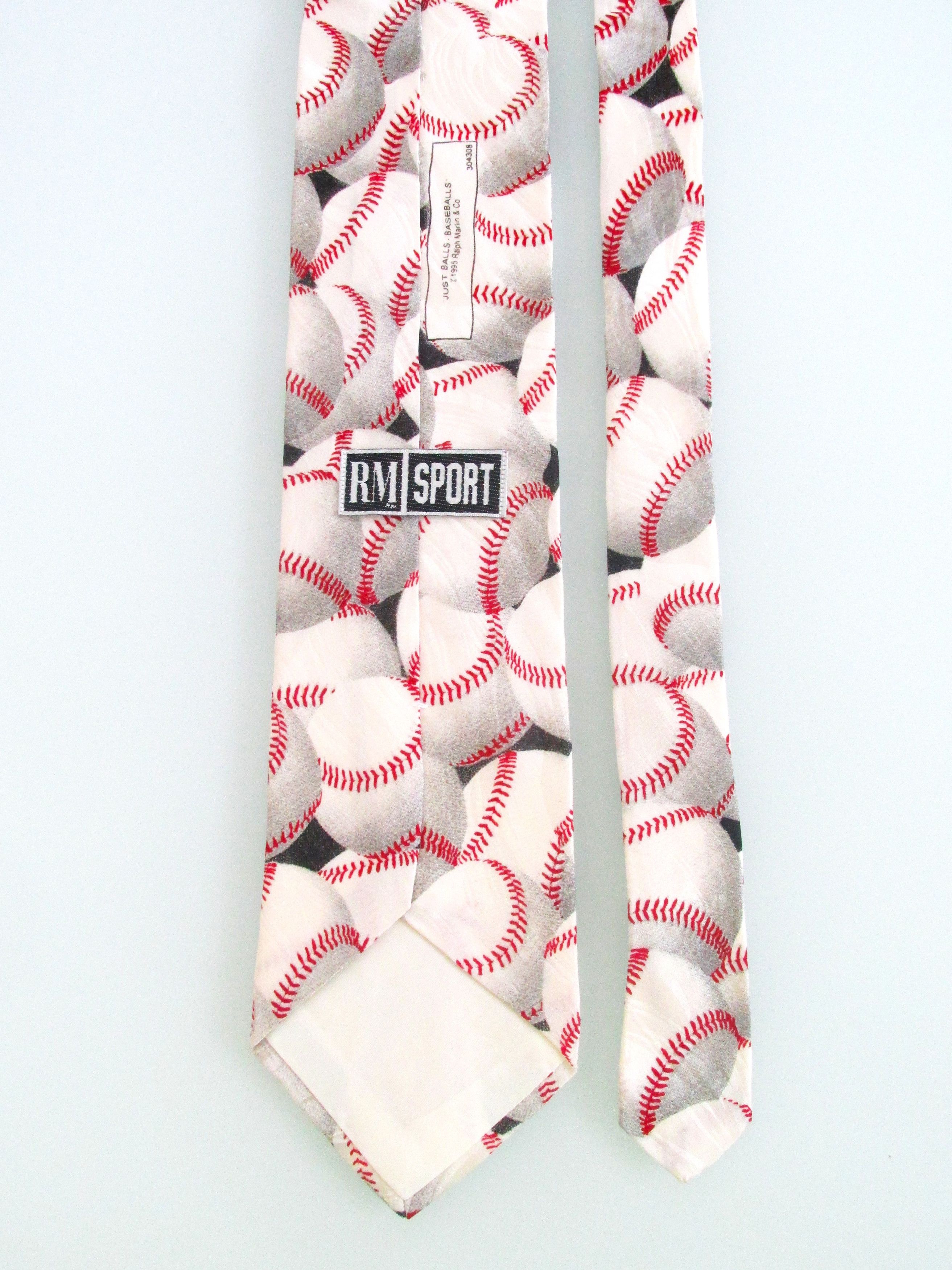 Ralph Marlin Vintage Ralph Marlin (NWOT) Baseball Men's Silk Tie Size ONE SIZE - 4 Thumbnail