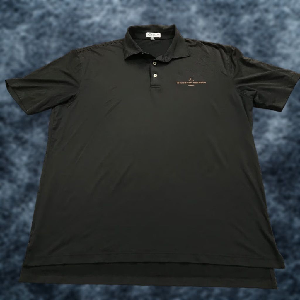 Peter Millar Polo Shirt Mens Large Black Summer Comfort Woodford Reserve Golf Polo Shirt Mens Large Black Summer Comfort Woodford Reserve Golf