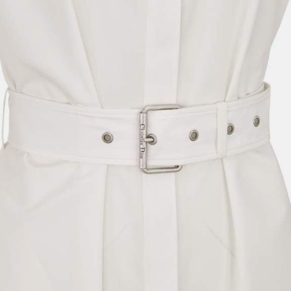 Dior o1w1db10925 441R68 Mid-Length Shirt Midi Dress in Ecru Size XS / US 0-2 / IT 36-38 - 3 Thumbnail