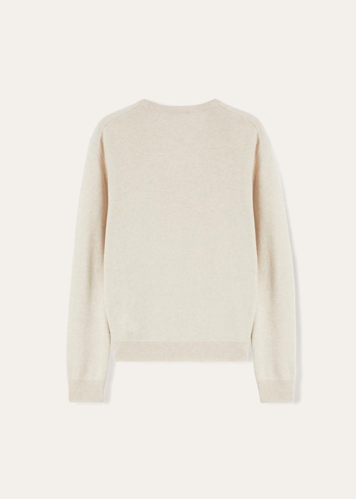 Loro Piana o1srvl11e0824 Lower Hutt Cashmere V-Neck Sweater in Beige Size XXL / US 16-18 / IT 52-54 - 2 Thumbnail
