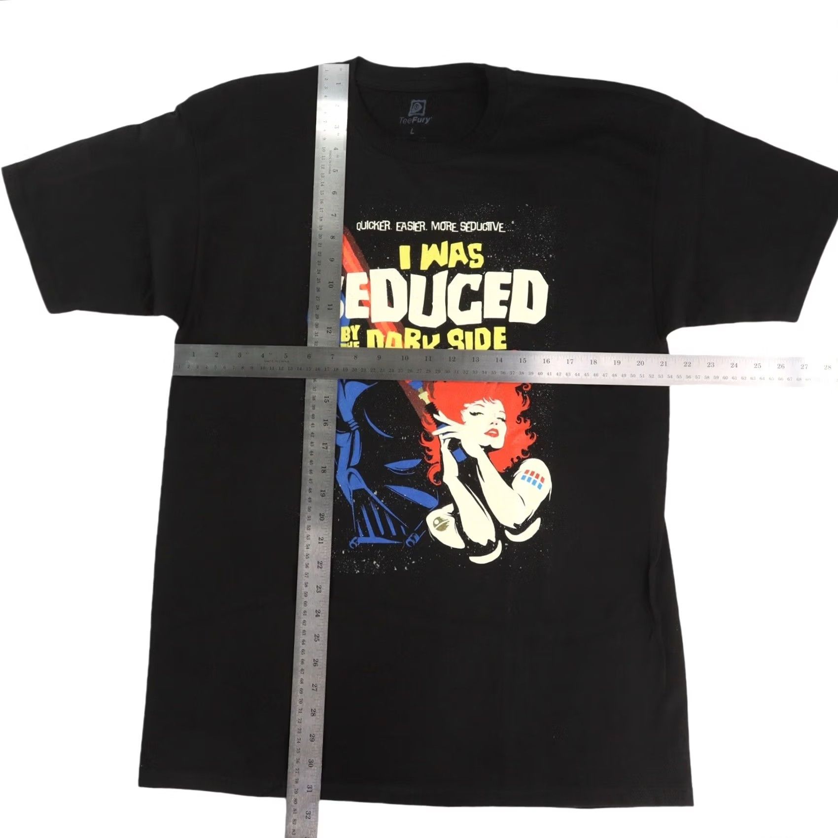Vintage TeeFury Art T-Shirt Large Black The Darkness Star Wars Mens Size US L / EU 52-54 / 3 - 2 Thumbnail