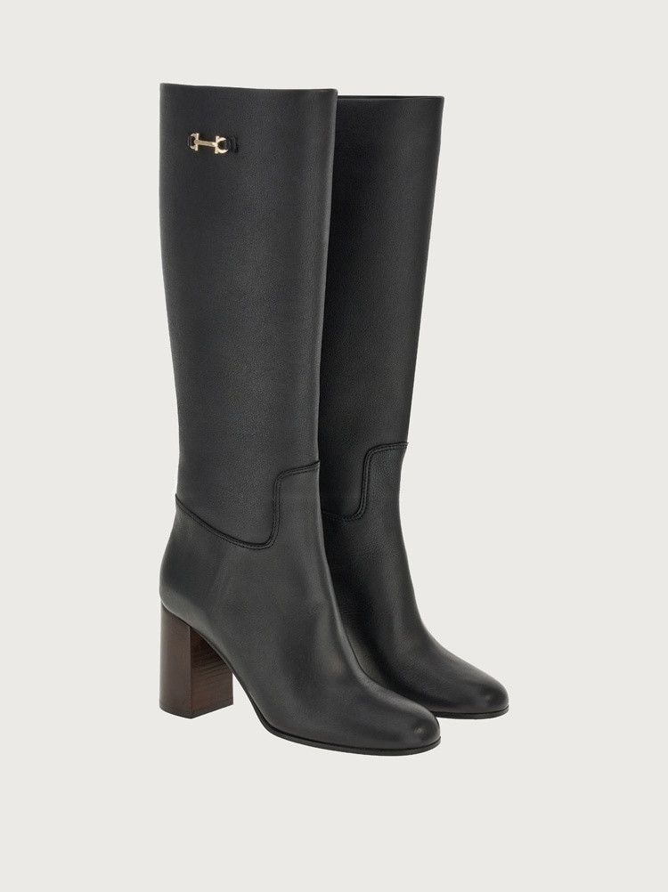 Salvatore Ferragamo o1y0426 Boots in Black Size US 8 / IT 38 - 4 Thumbnail