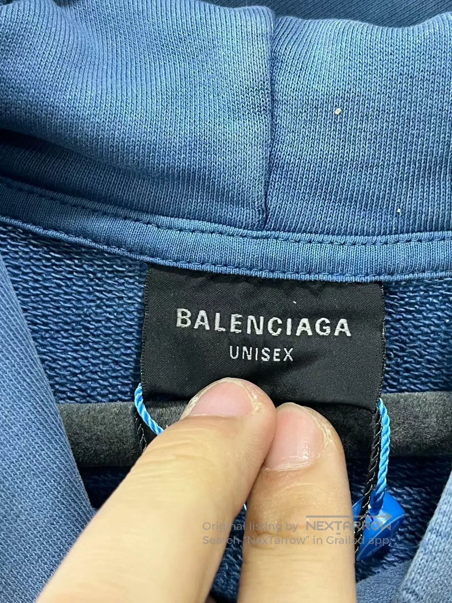Balenciaga balenciaga blue hoodie with logo print. Size US M / EU 48-50 / 2 - 4 Thumbnail