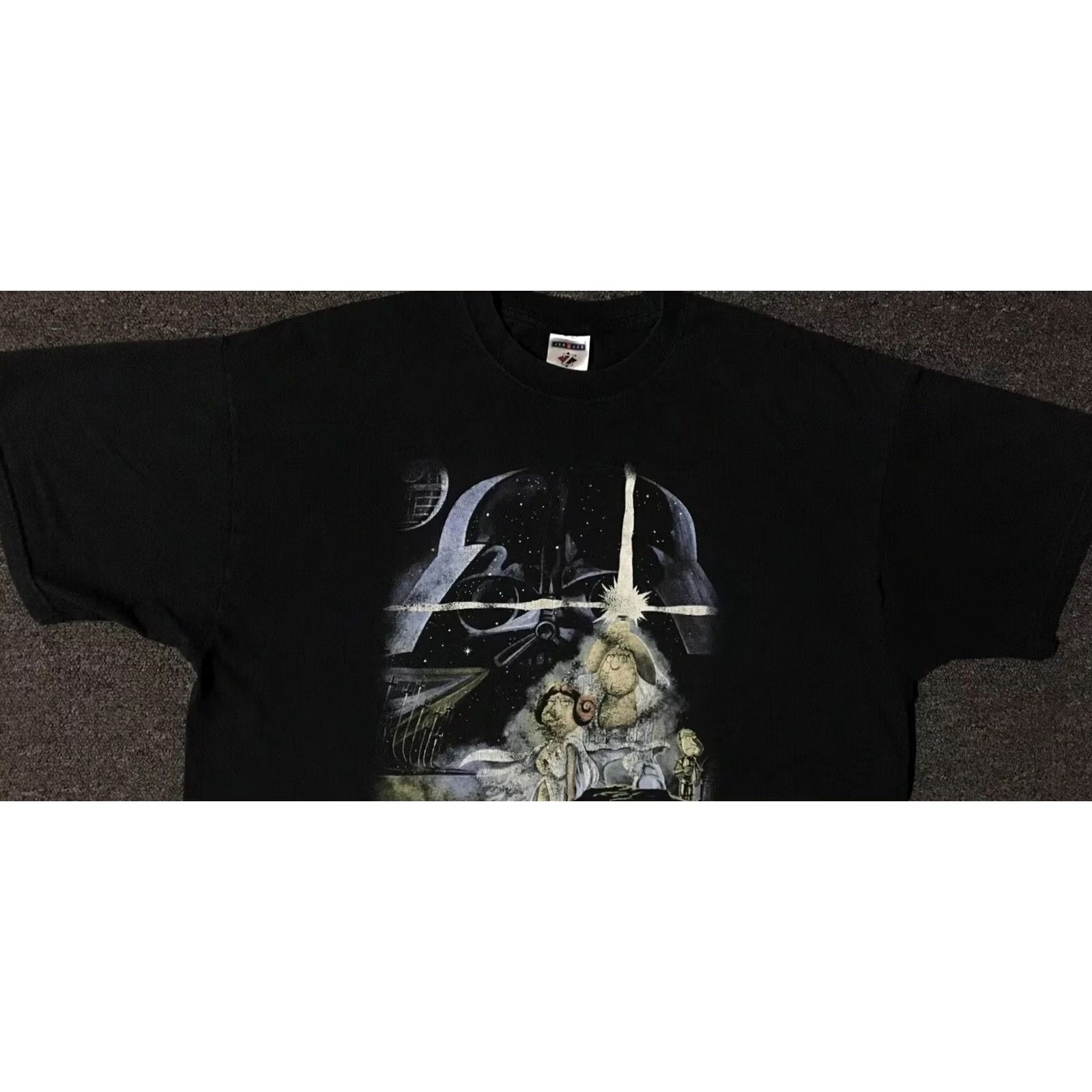 Vintage VINTAGE Family Guy Star Wars Faded Parody Promo Shirt L Mens Black 80s 90s Cartoon Funny Grunge Comedy Central Retro Rock TV Show USA Space Theme Size US L / EU 52-54 / 3 - 5 Thumbnail