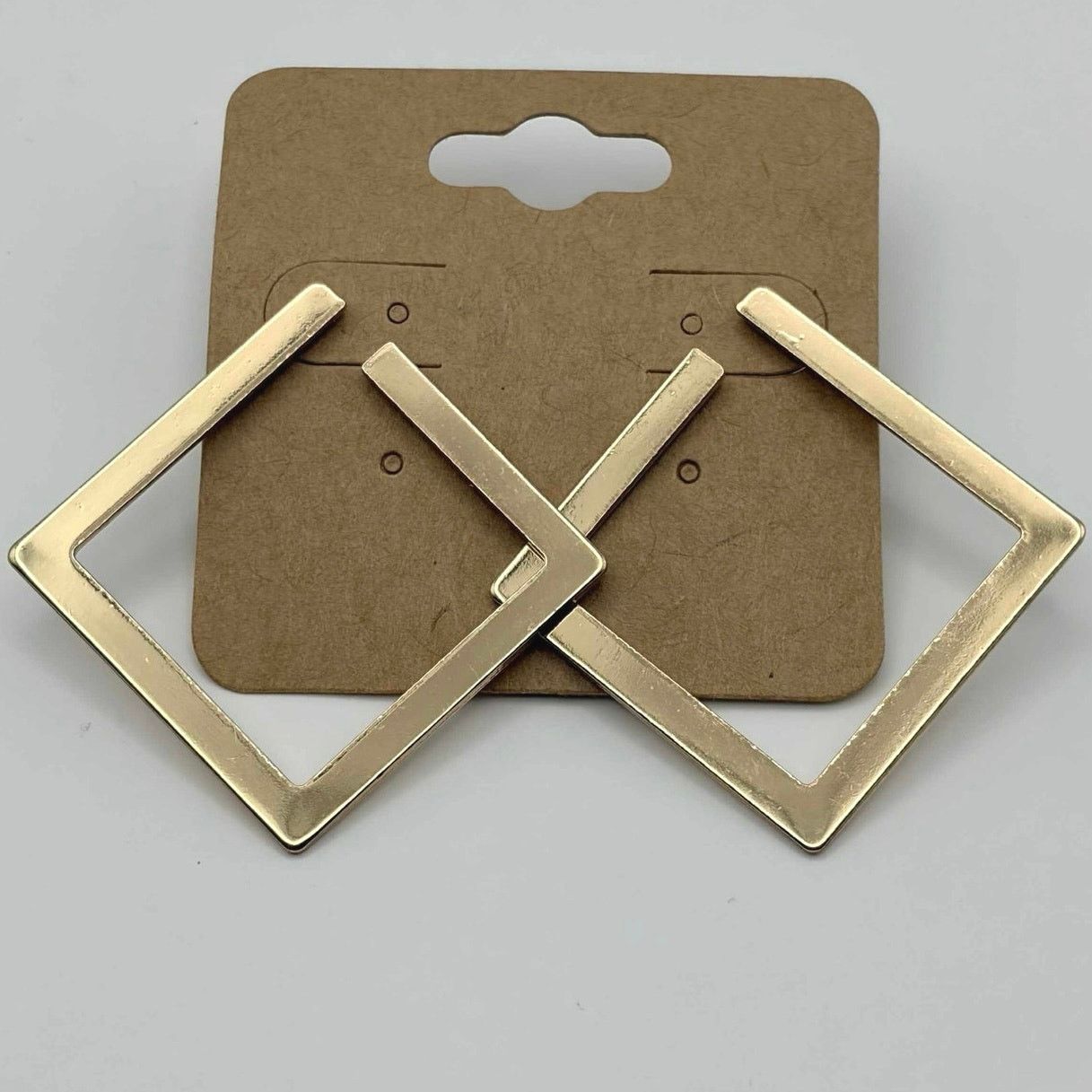 Other Gold Square Earrings Size ONE SIZE - 2 Thumbnail