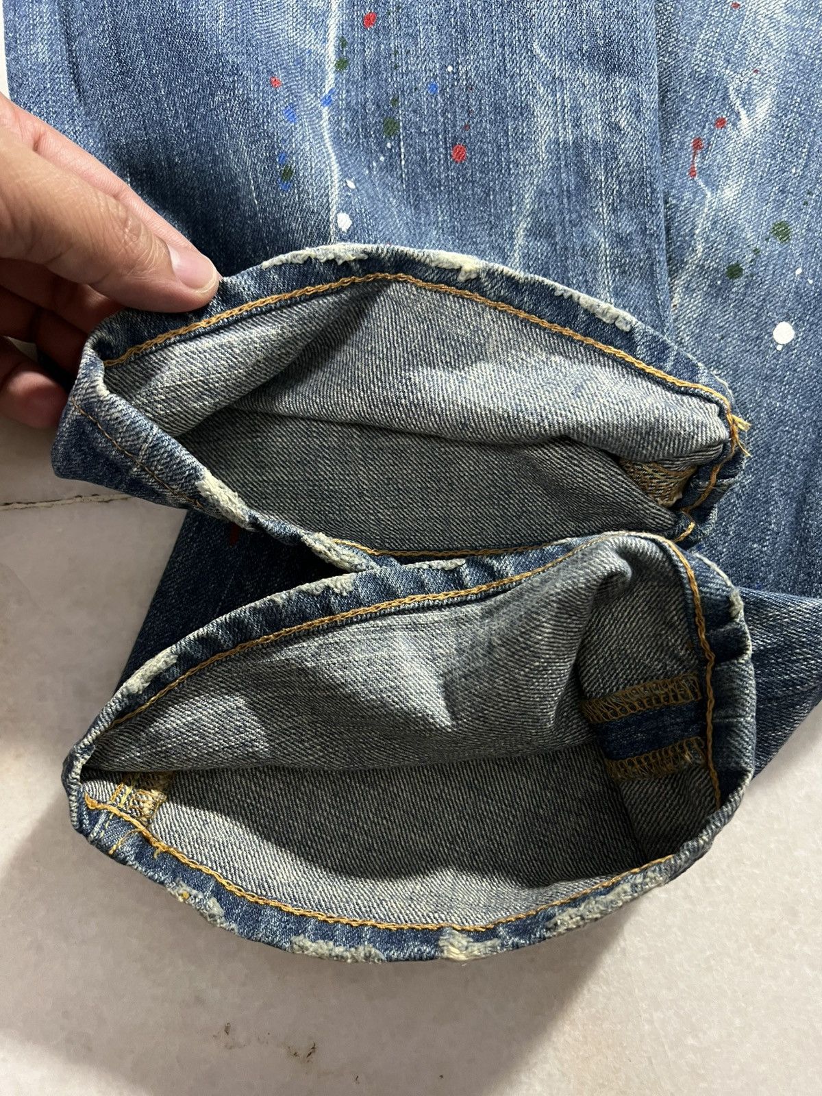 If Six Was Nine × Seditionaries × Sophnet. 💥Rare💥Vintage Sophnet. Painter Ripped Backle Back Jeans Size US 32 / EU 48 - 18 Thumbnail