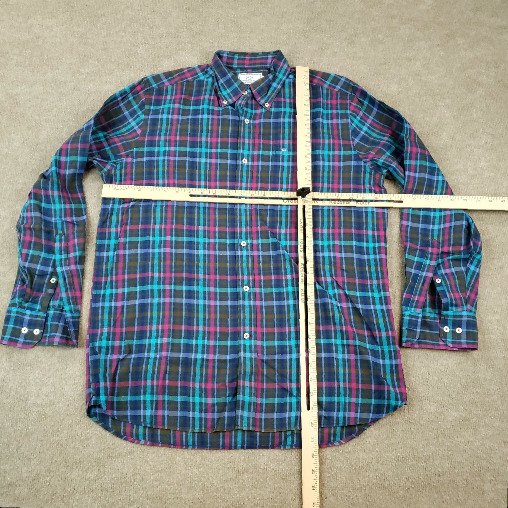 Southern Tide Southern Tide Plaid Button Up Shirt Men Medium Blue Long Sleeve Casual Classic Fit Size US M / EU 48-50 / 2 - 2 Thumbnail
