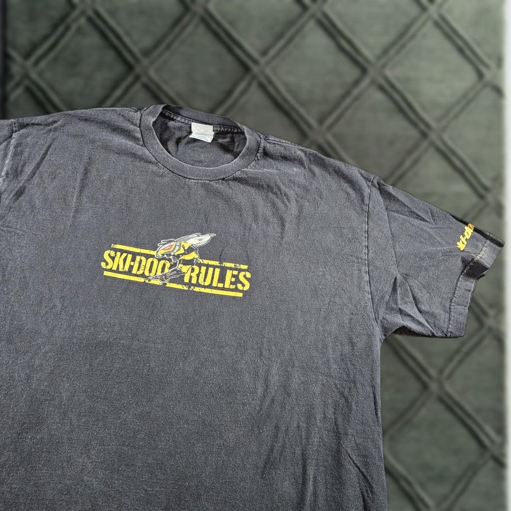 Vintage Ski-Doo Rules Shirt Mens XL Black Alstyle Snowmobile Graphic BRP Motorsports Shirt Size US XL / EU 56 / 4 - 1 Thumbnail