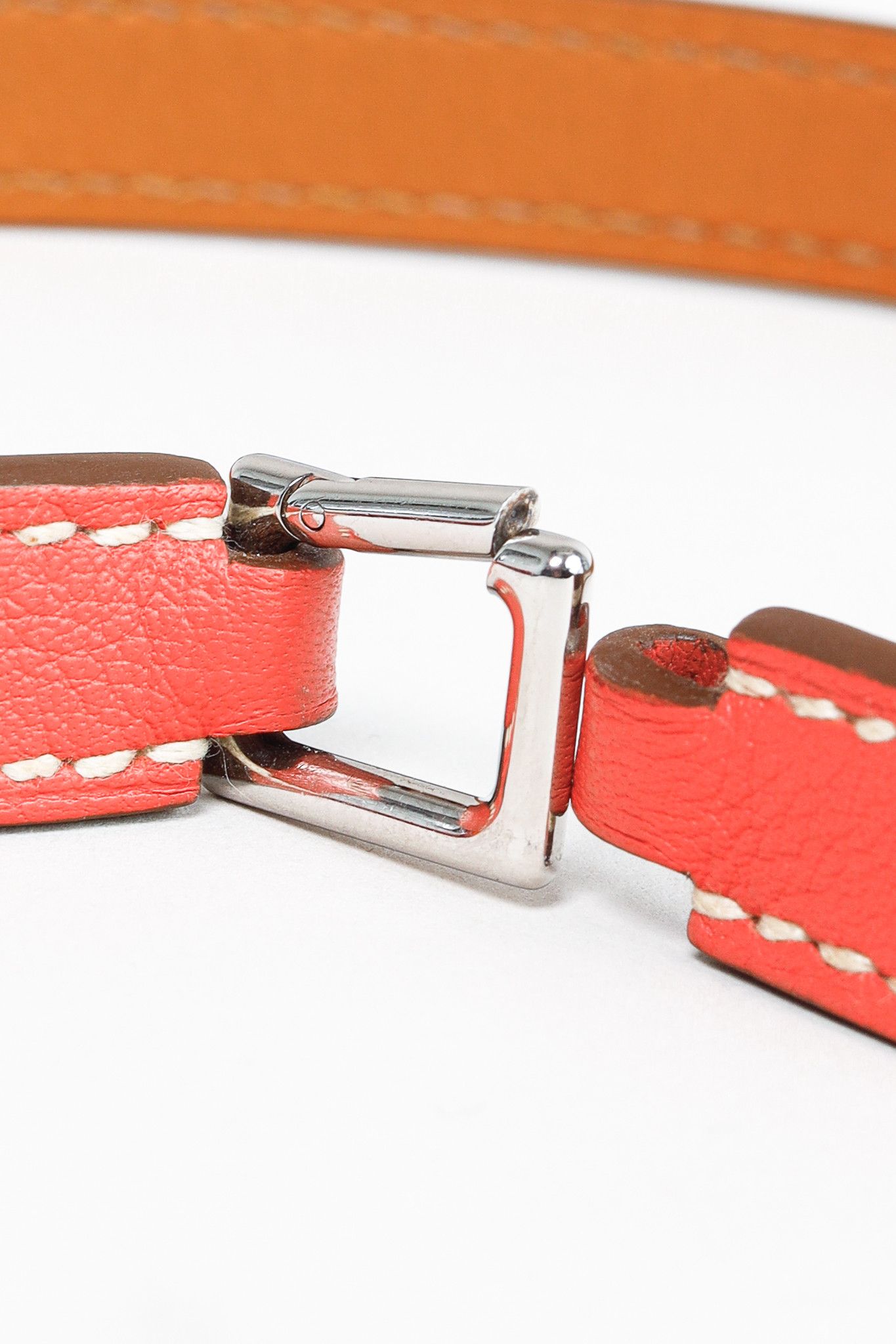 Hermes Hermes Rivale Double Tour Sanguine Swift Leather Bracelet Size ONE SIZE - 4 Thumbnail