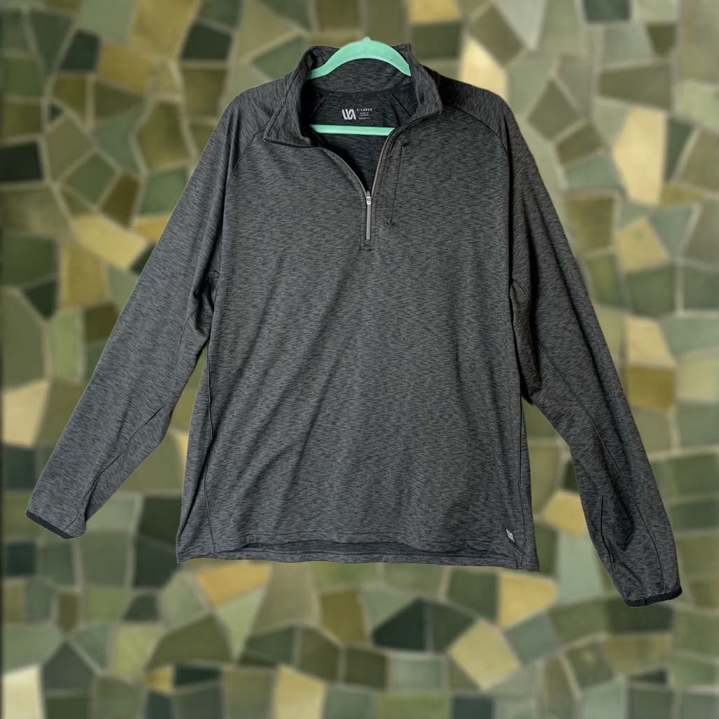 Vintage VRST Shirt Men XL Charcoal Heather 1/4 Zip Stretch Logo Pullover Activewear Casual Travel Size US XL / EU 56 / 4 - 1 Thumbnail