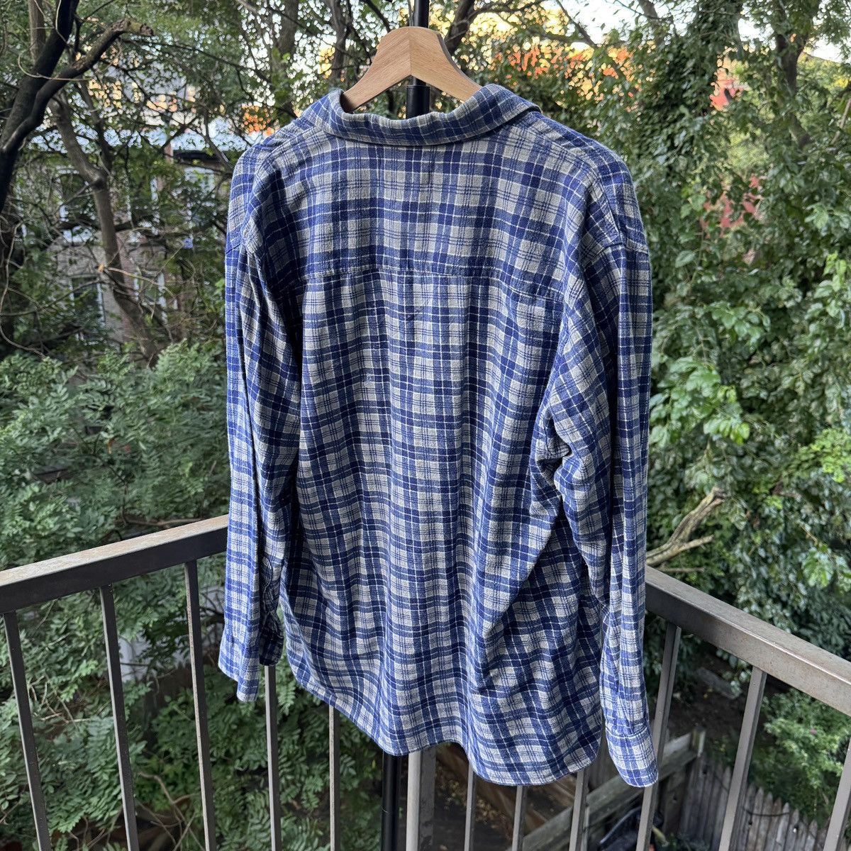 Vintage Thrashed Faded Distressed Flannel Shirt ERD Grunge Chrome Size US XL / EU 56 / 4 - 2 Thumbnail