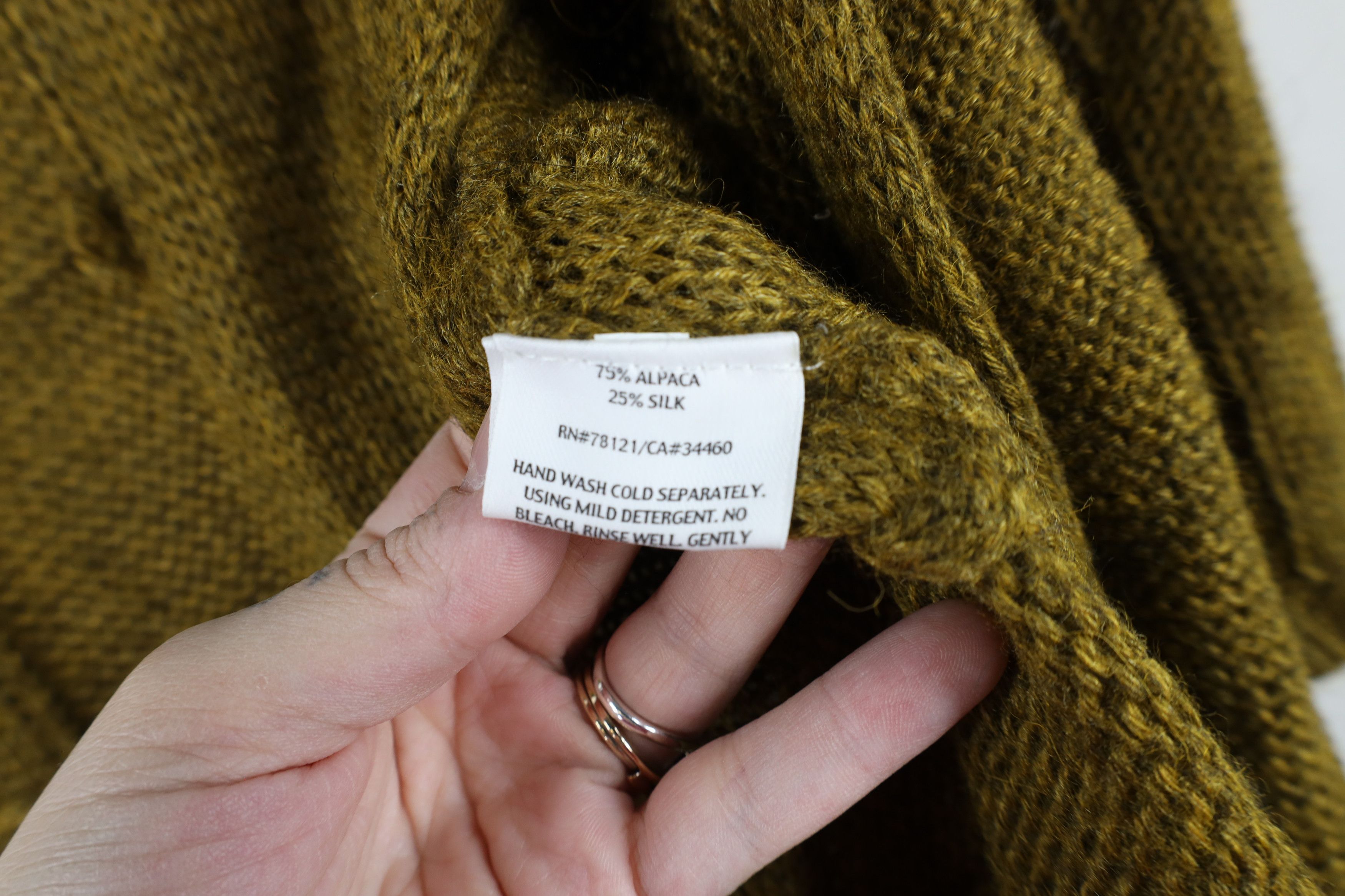 Eileen Fisher × Vintage Eileen Fisher Silk Knit Open Front Wrap Cardigan Sweater Size L / US 10 / IT 46 - 9 Thumbnail