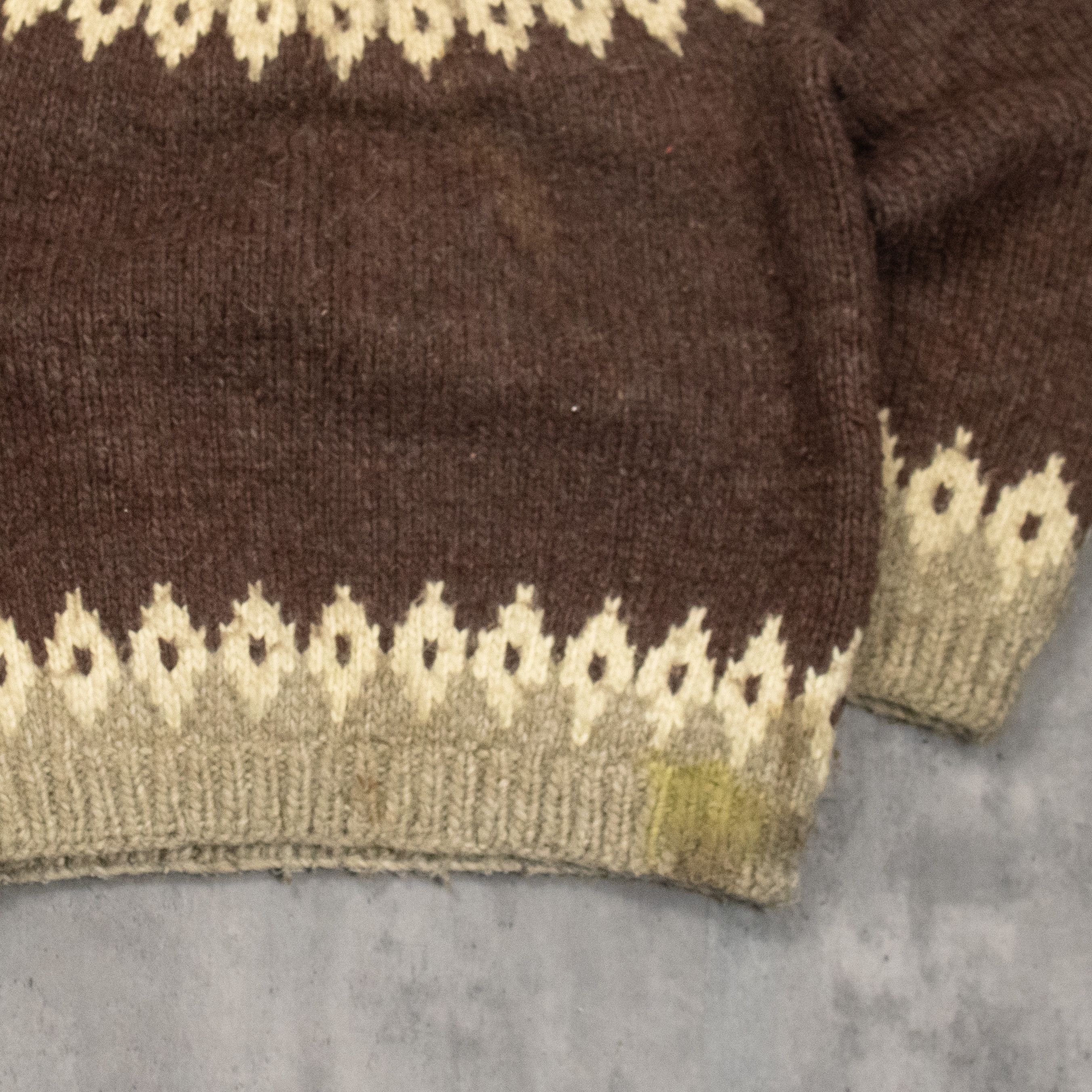 Vintage Vintage 90's Handmade Thick Wool Fleece Mock Neck Sweater Size US M / EU 48-50 / 2 - 3 Thumbnail