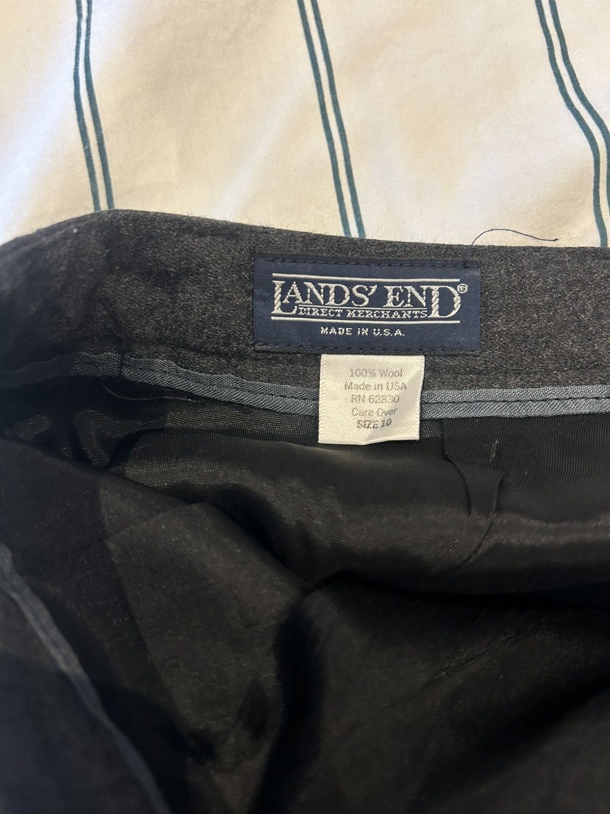 Lands' End Wool Landsend pleated Suitpants Size 28" / US 6 / IT 42 - 4 Thumbnail