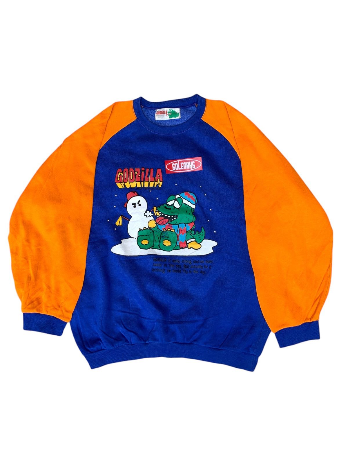 Japanese Brand × Vintage Vtg godzilla toho cartoon sweatshirt Size US M / EU 48-50 / 2 - 1 Thumbnail