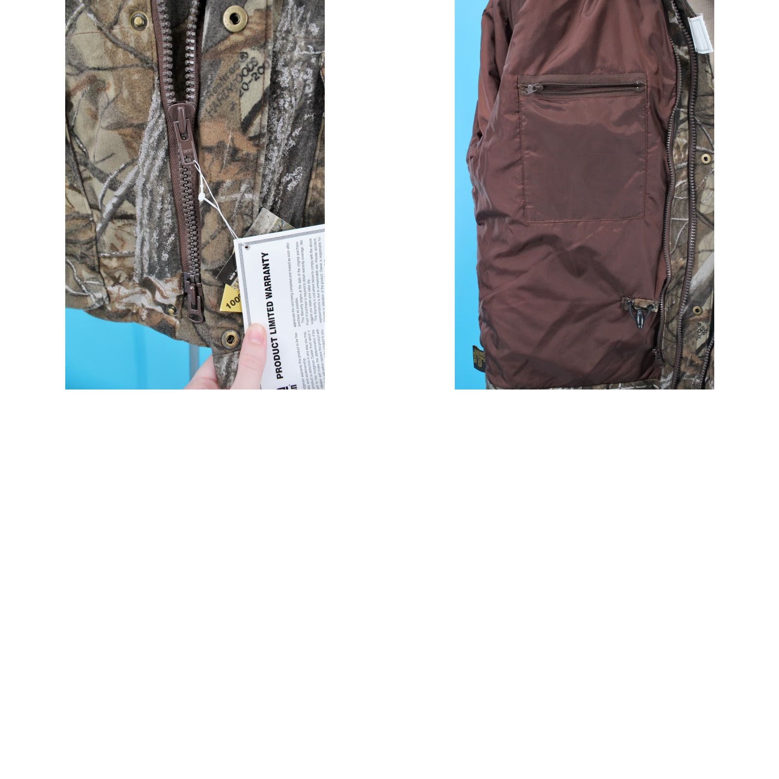 Vintage Hodgman Hunting Jacket Men’s VTG NOS 90s Fleece Camo Waterproof Sz L 1990s Brown"} Size US L / EU 52-54 / 3 - 9 Thumbnail
