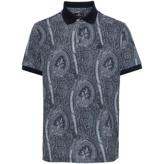 Etro ETRO Men Polo Shirts AK472 MRMD0004 X0883 BLUE Size US XXL / EU 58 / 5 - 1 Thumbnail