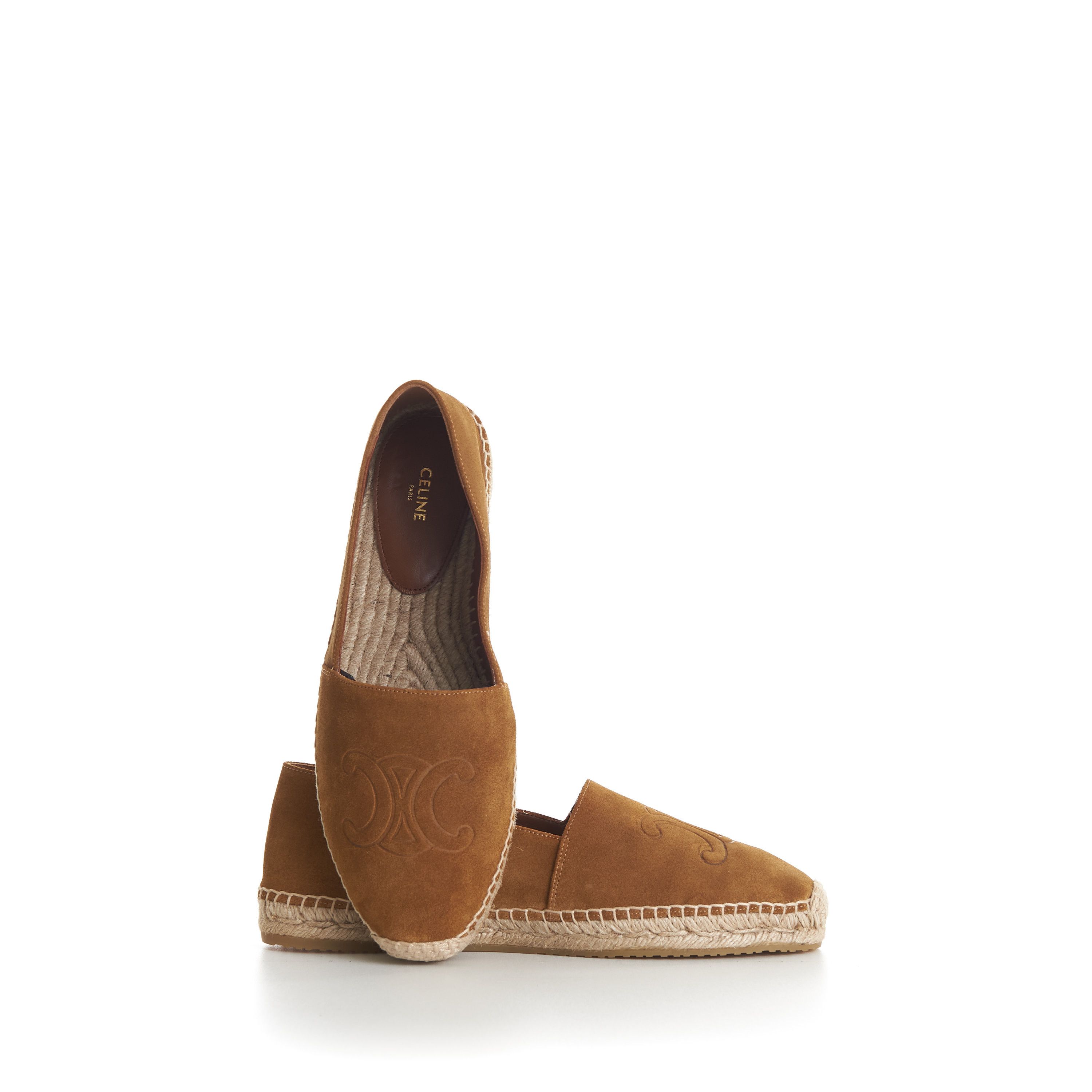 Espadrilles - Havana Brown Suede Triomphe Monogram