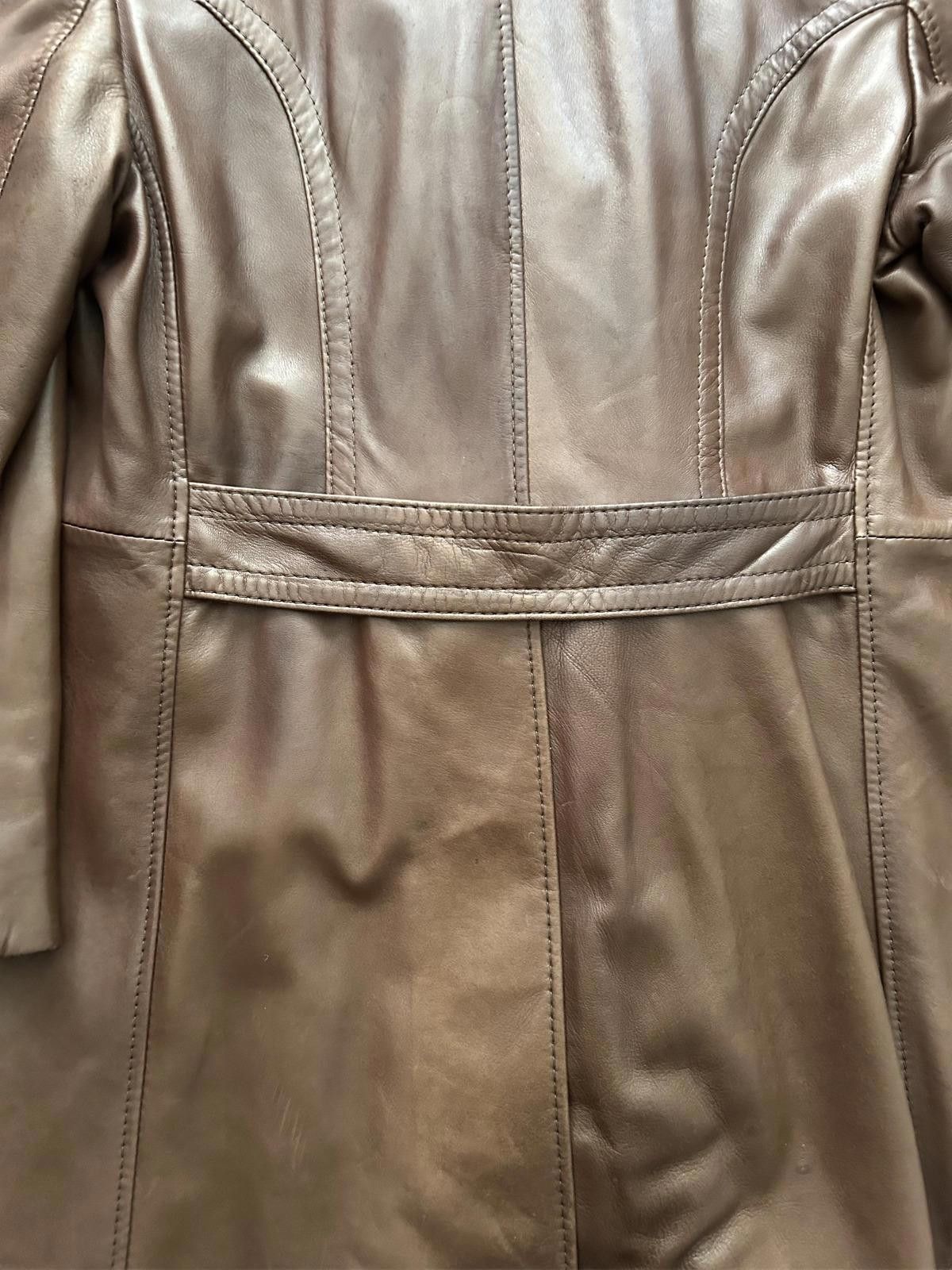 Unknown London Vintage 70s Leather Double-Breasted Trench Coat Size US L / EU 52-54 / 3 - 4 Thumbnail