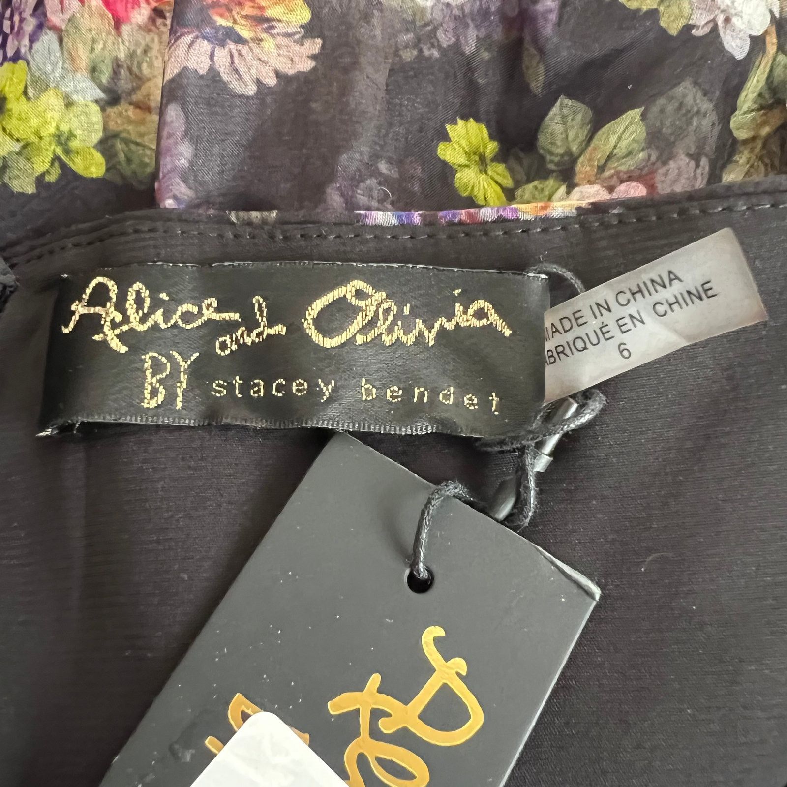 Alice + Olivia ALICE+OLIVIA Magnolia Floral Halter Maxi Evening Dress, US2 Size XS / US 0-2 / IT 36-38 - 6 Thumbnail