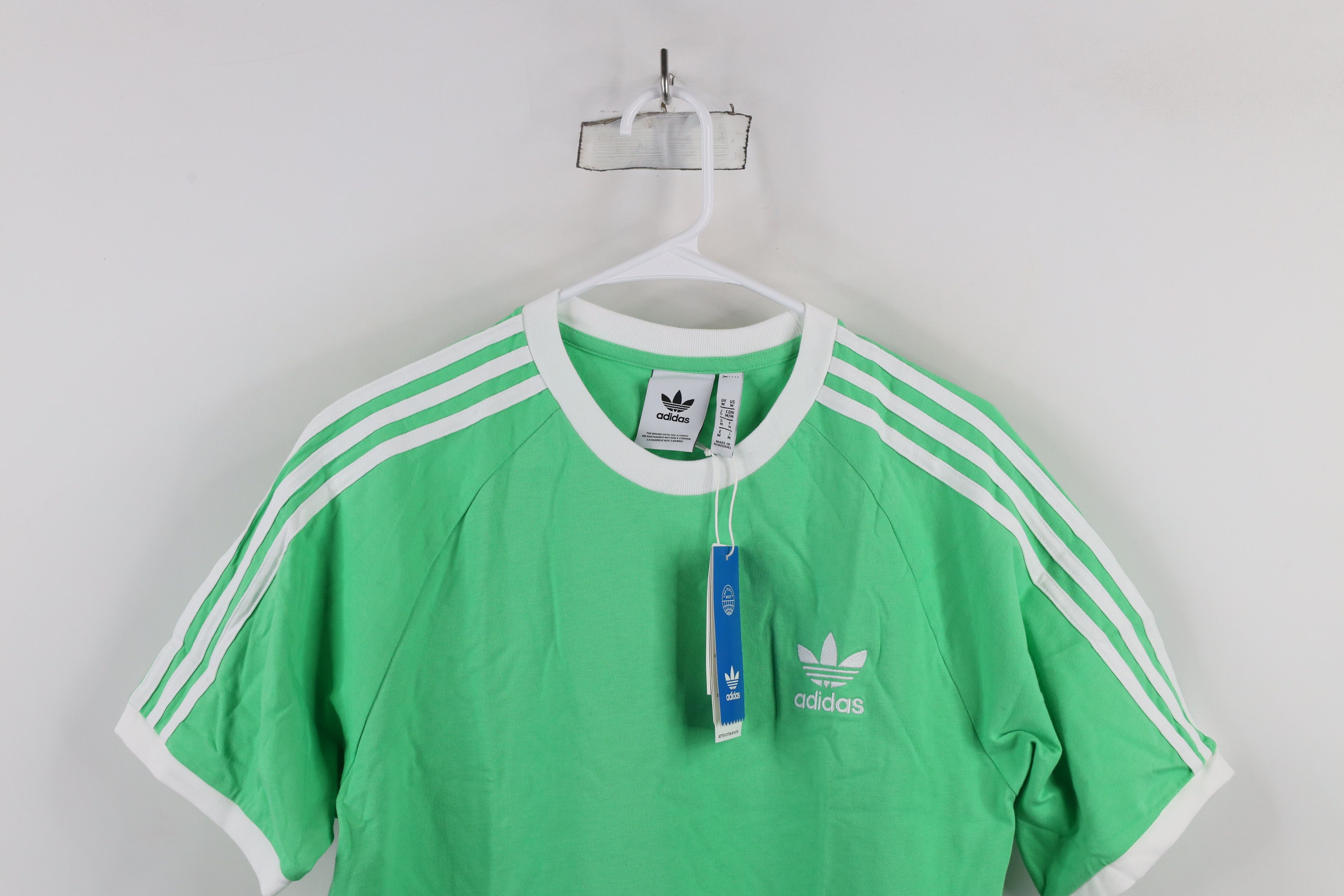 Adidas New Adidas Trefoil Striped Short Sleeve Ringer T-Shirt Green Size US M / EU 48-50 / 2 - 2 Thumbnail
